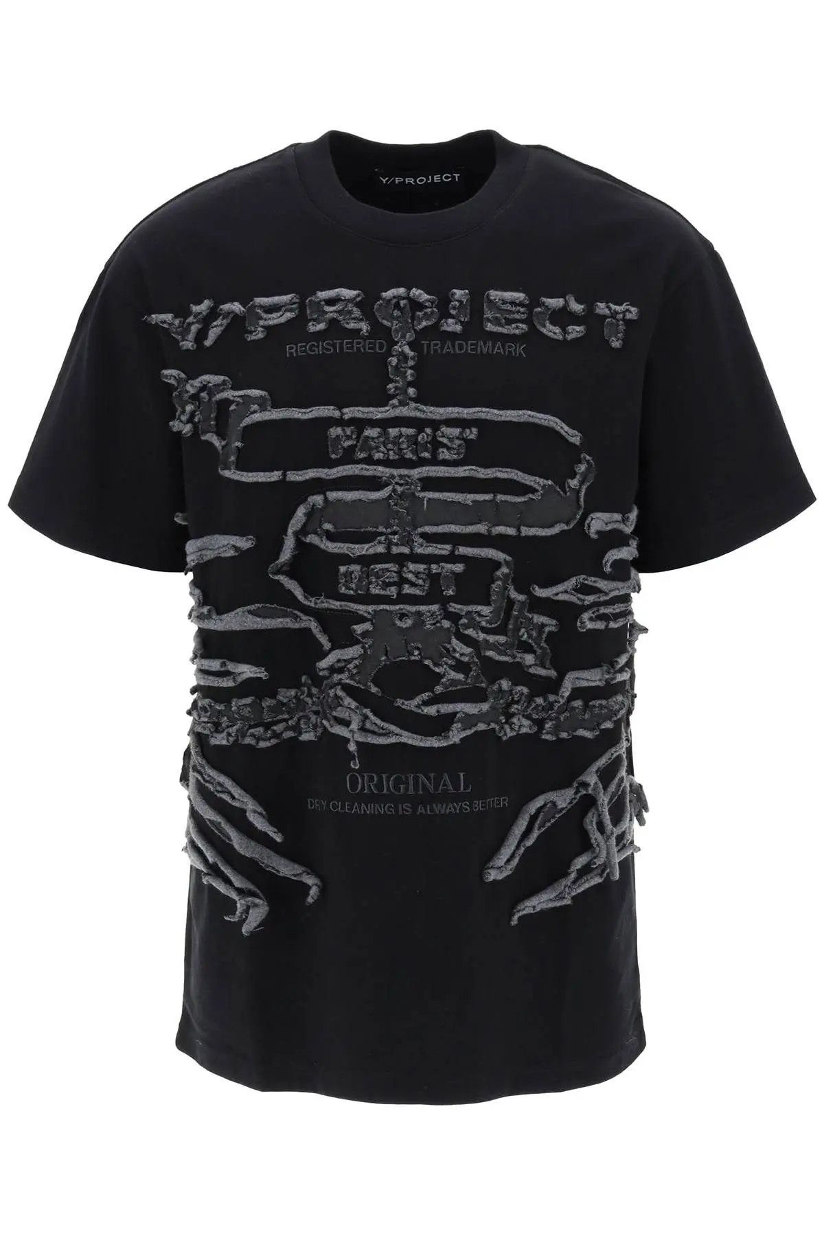 image of Yproject O1S22I1N0124 Paris' Best T-Shirt In Black, Men's (Size Medium)