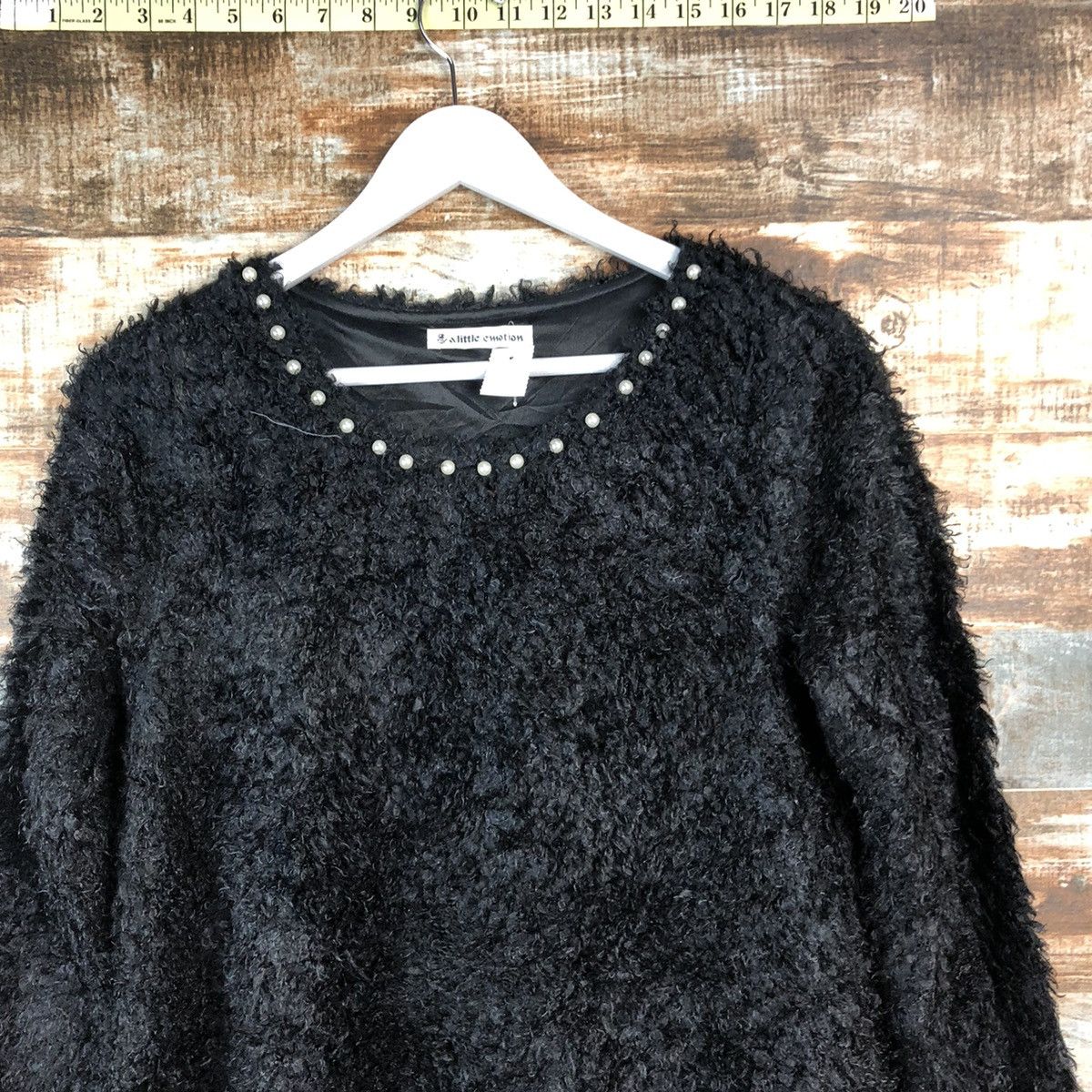 Homespun Knitwear × Japanese Brand DLL A Little Emotion Black Mohair Knitwear #C059 Size S / US 4 / IT 40 - 5 Thumbnail