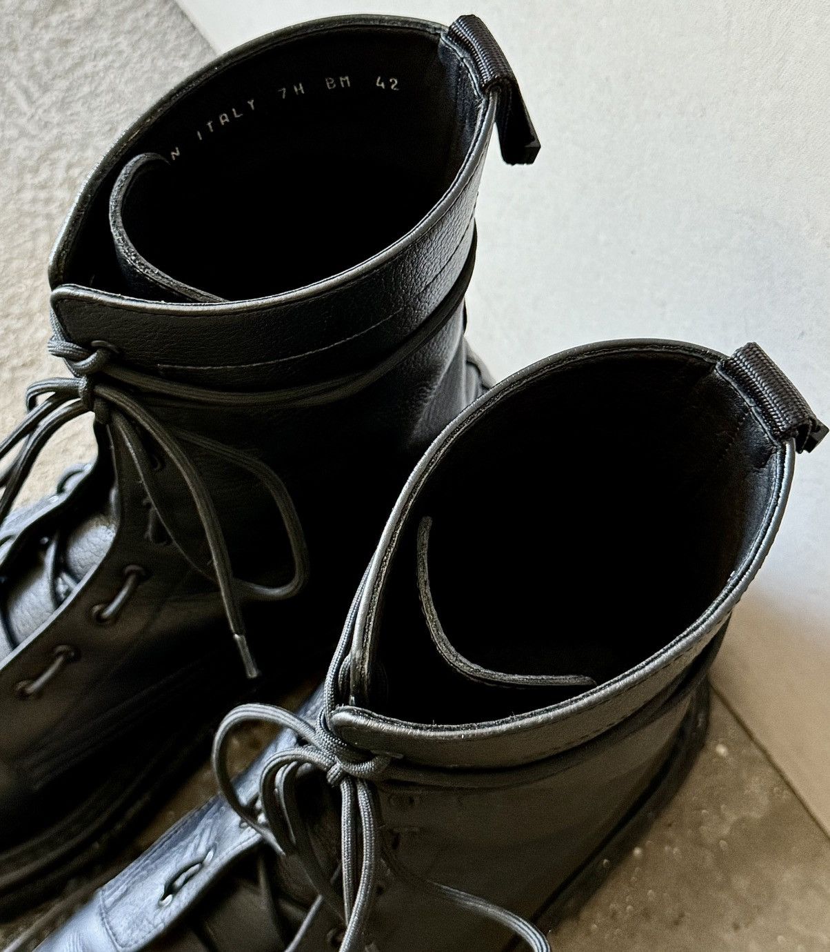 Dior Dior - Hedi Slimane - AW07 “Navigate”- Leather Combat Boots Size US 9 / EU 42 - 19 Thumbnail