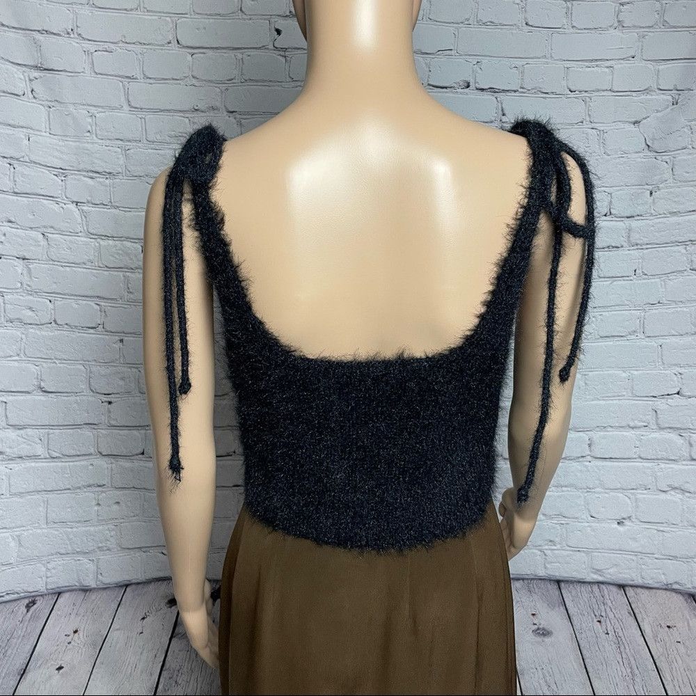 Zara New Zara Soft Touch Black Fuzzy Top Size L Size L / US 10 / IT 46 - 5 Thumbnail