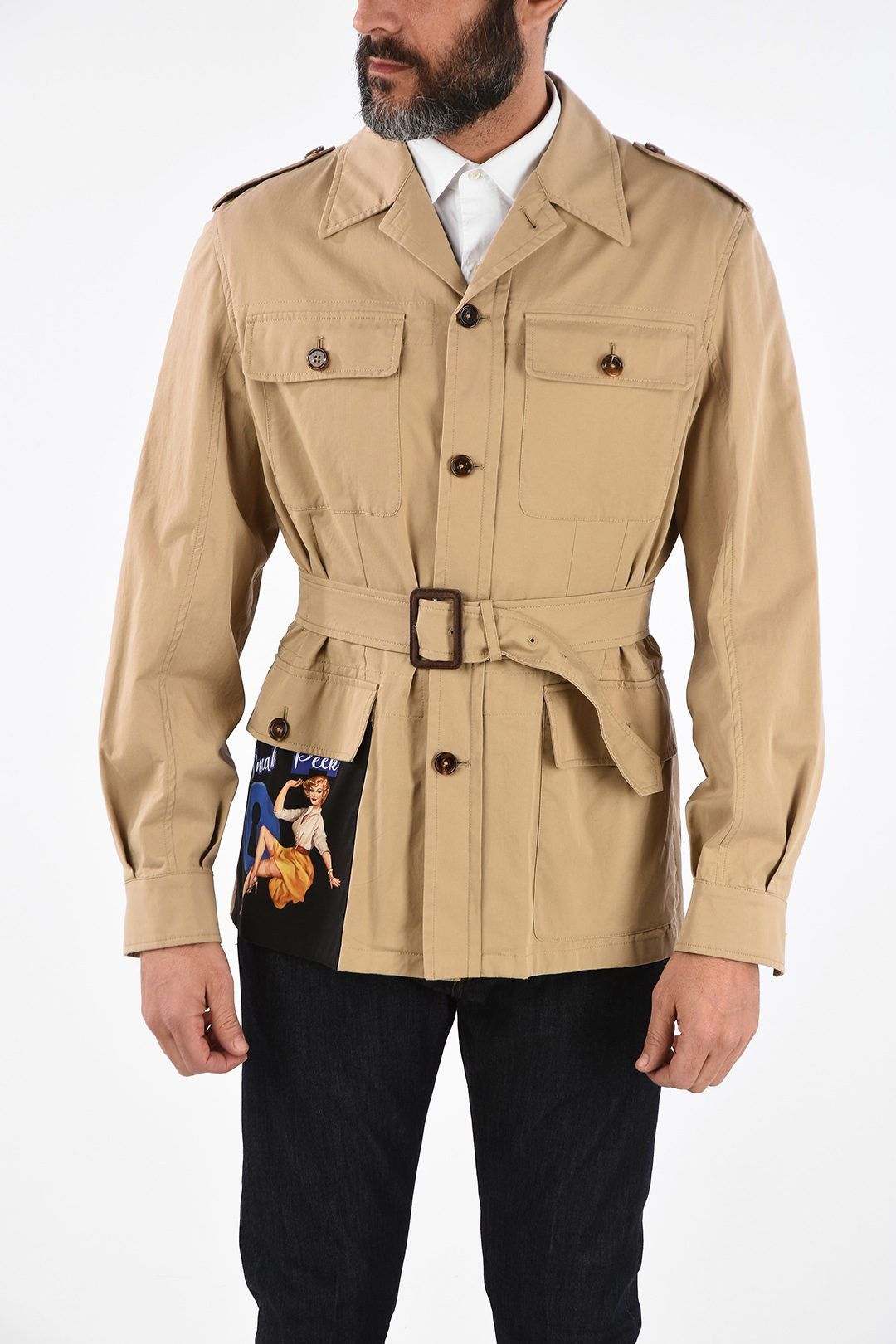 Dolce & Gabbana o1y0125 Full-Length Jacket in Beige Size US S / EU 44-46 / 1 - 1 Thumbnail