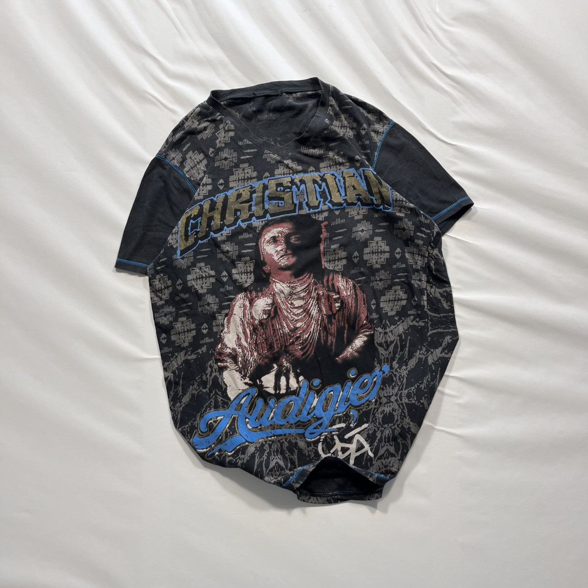 Ed Hardy Vintage y2k ED HARDY audigier big logo gangsta og tee tshirt Size US XL / EU 56 / 4 - 1 Thumbnail