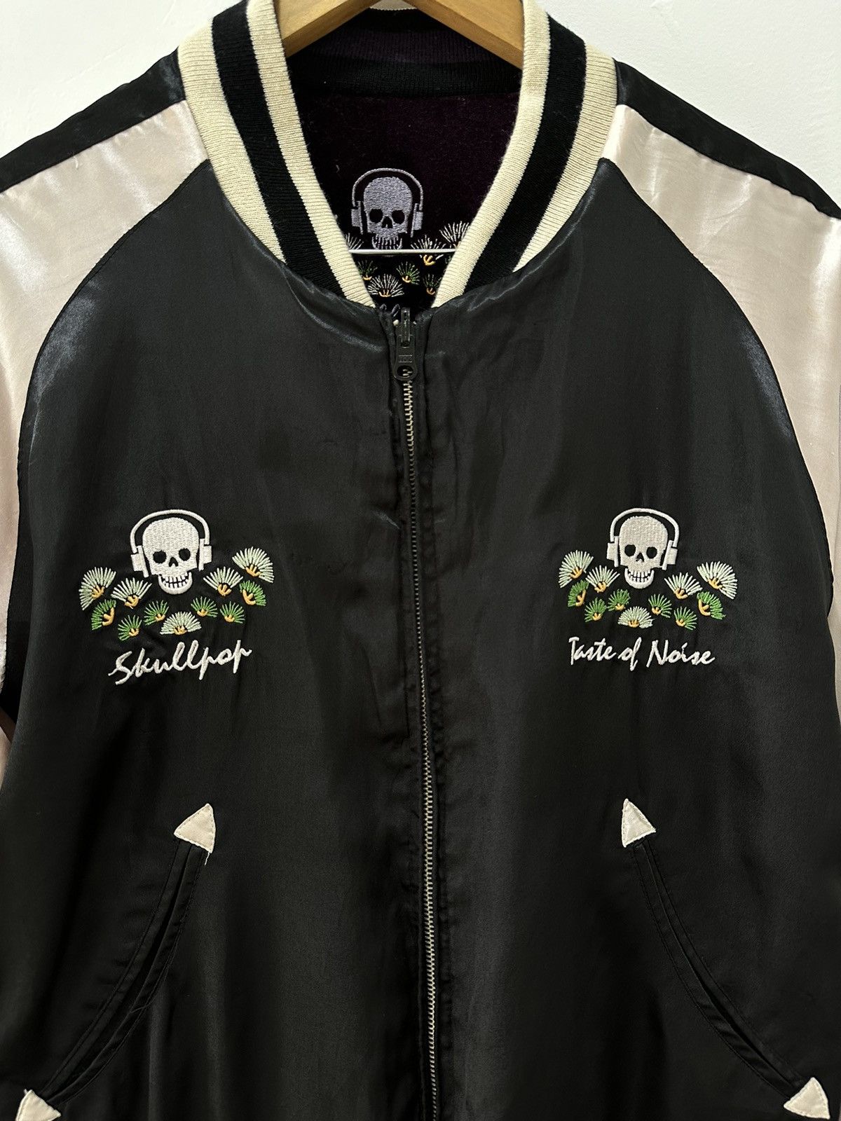 Japanese Brand Vintage Sukajan Jacket skeleton taste of Noise Embroidered Size US L / EU 52-54 / 3 - 6 Thumbnail