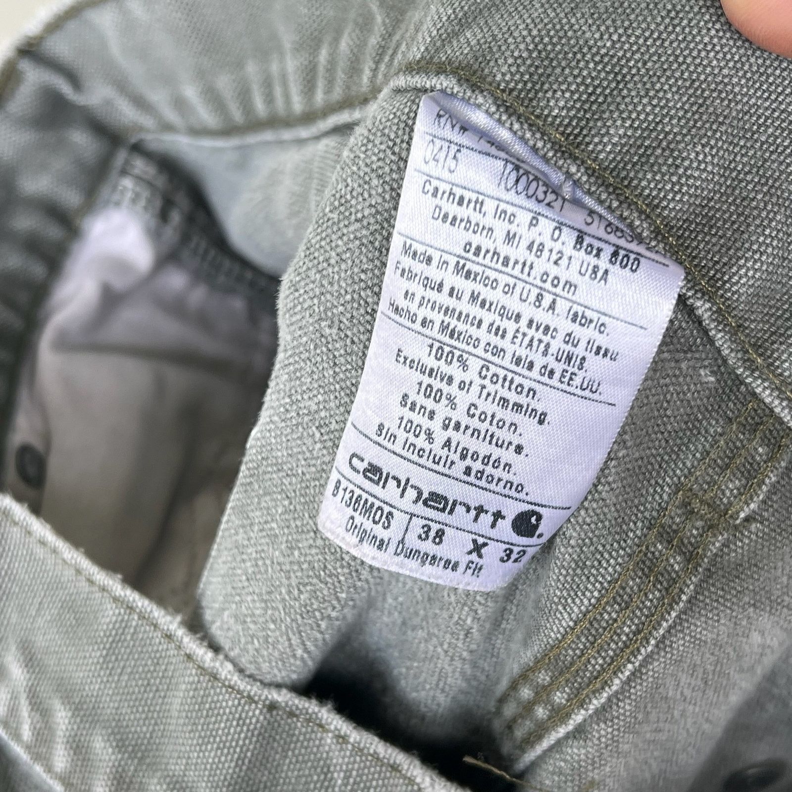Carhartt × Vintage Carhartt MOS green double knee work wear carpenter pants Size US 35 - 7 Thumbnail