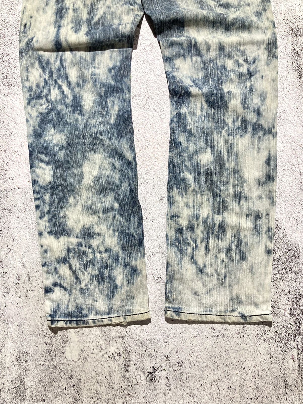 Japanese Brand 2000s Ugiz Distressed Ripped Acid Wash Denim Tornado Style Size US 29 - 16 Thumbnail