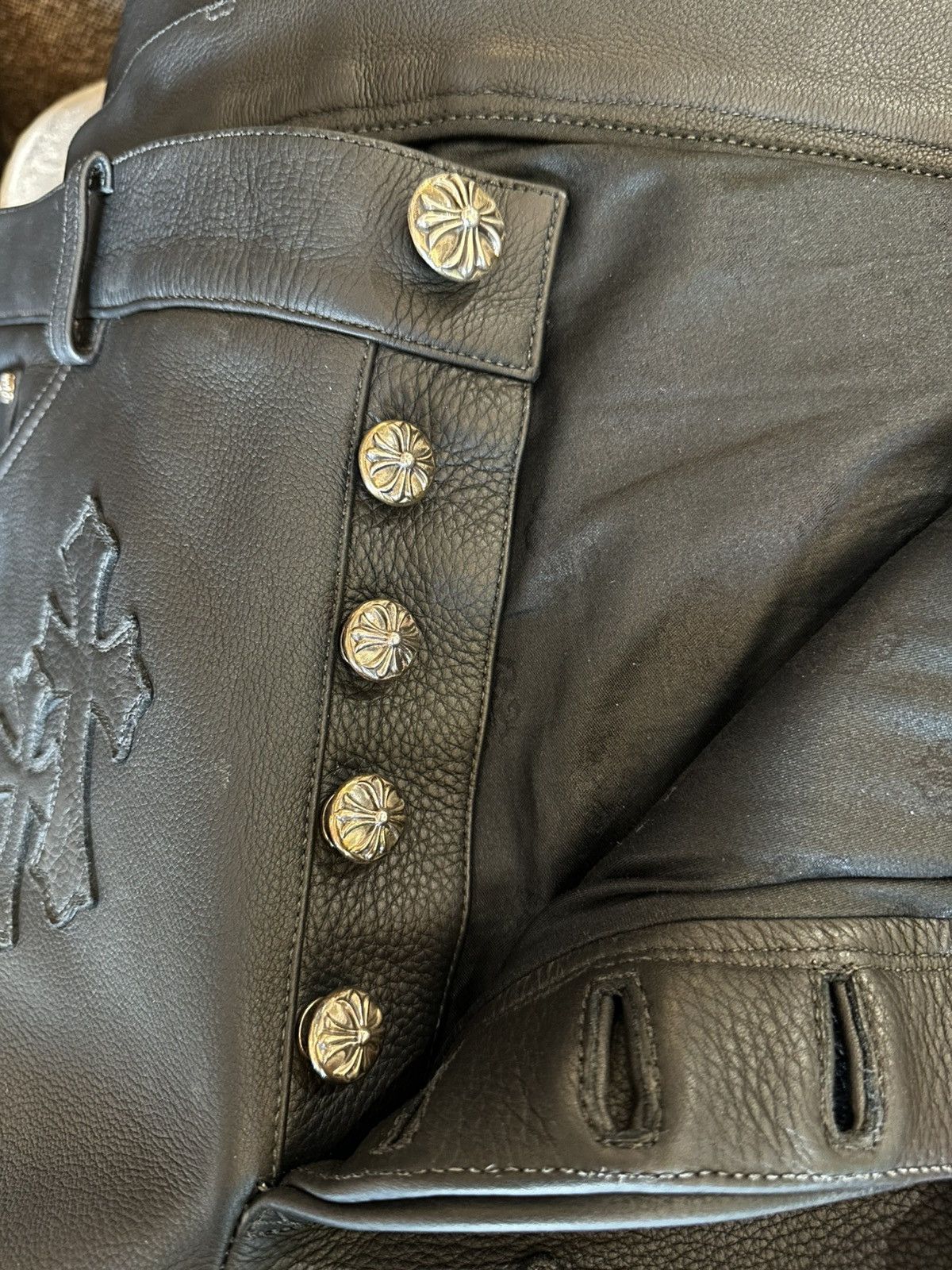 Chrome Hearts CHROME HEARTS FULLY LOADED LEATHER PATCH PANTS Size US 36 / EU 52 - 6 Thumbnail