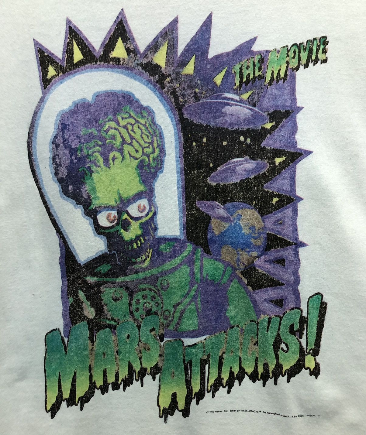 Warner Bros Vintage 1996 Warner Bros Mars Attacks The Movie T-Shirt Size US M / EU 48-50 / 2 - 3 Thumbnail