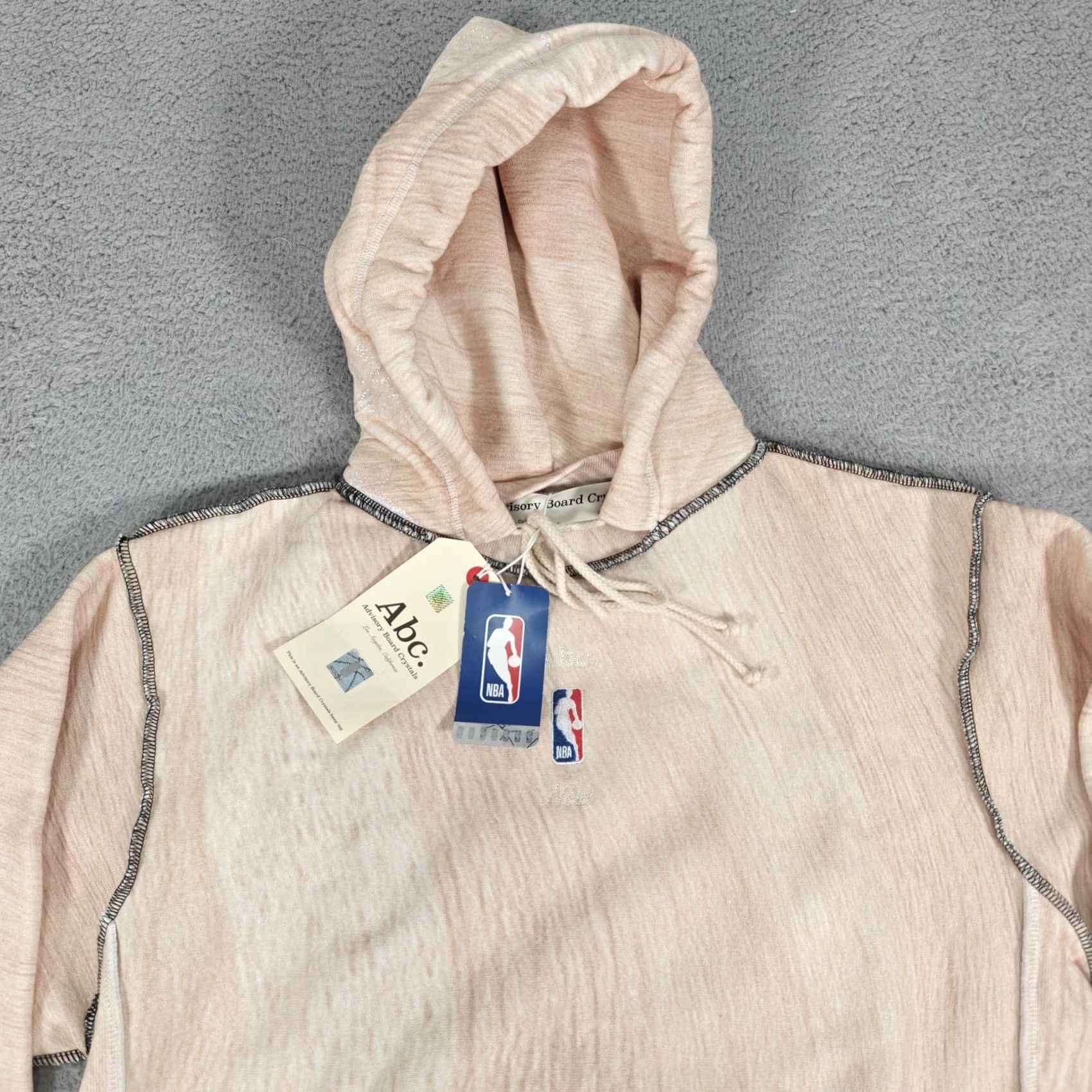 NBA VINTAGE Advisory Board Crystals Hoodie Mens Small NBA Brooklyn Nets Pullover Star Logo Graphic Print Pockets Size US S / EU 44-46 / 1 - 6 Thumbnail