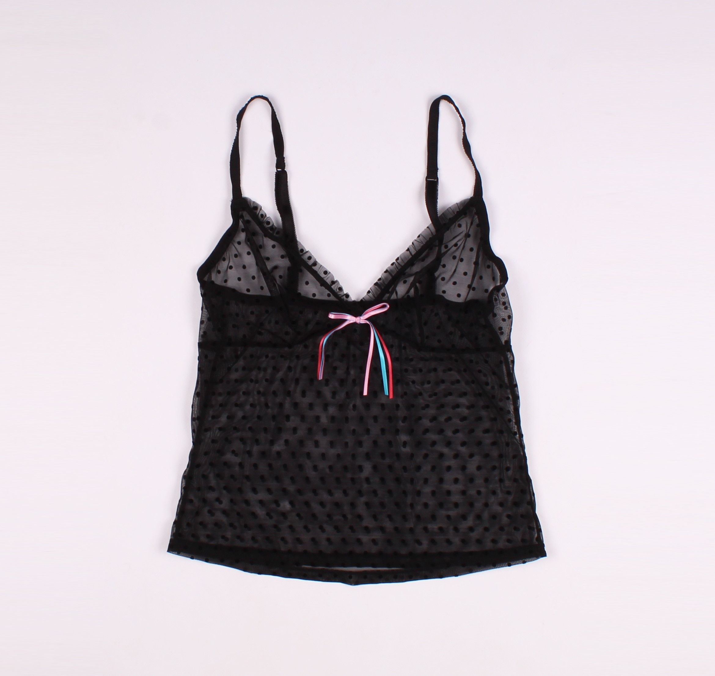 Vintage Presence Vintage Y2K Polka Dot Mesh Cami Top Size S / US 4 / IT 40 - 4 Thumbnail