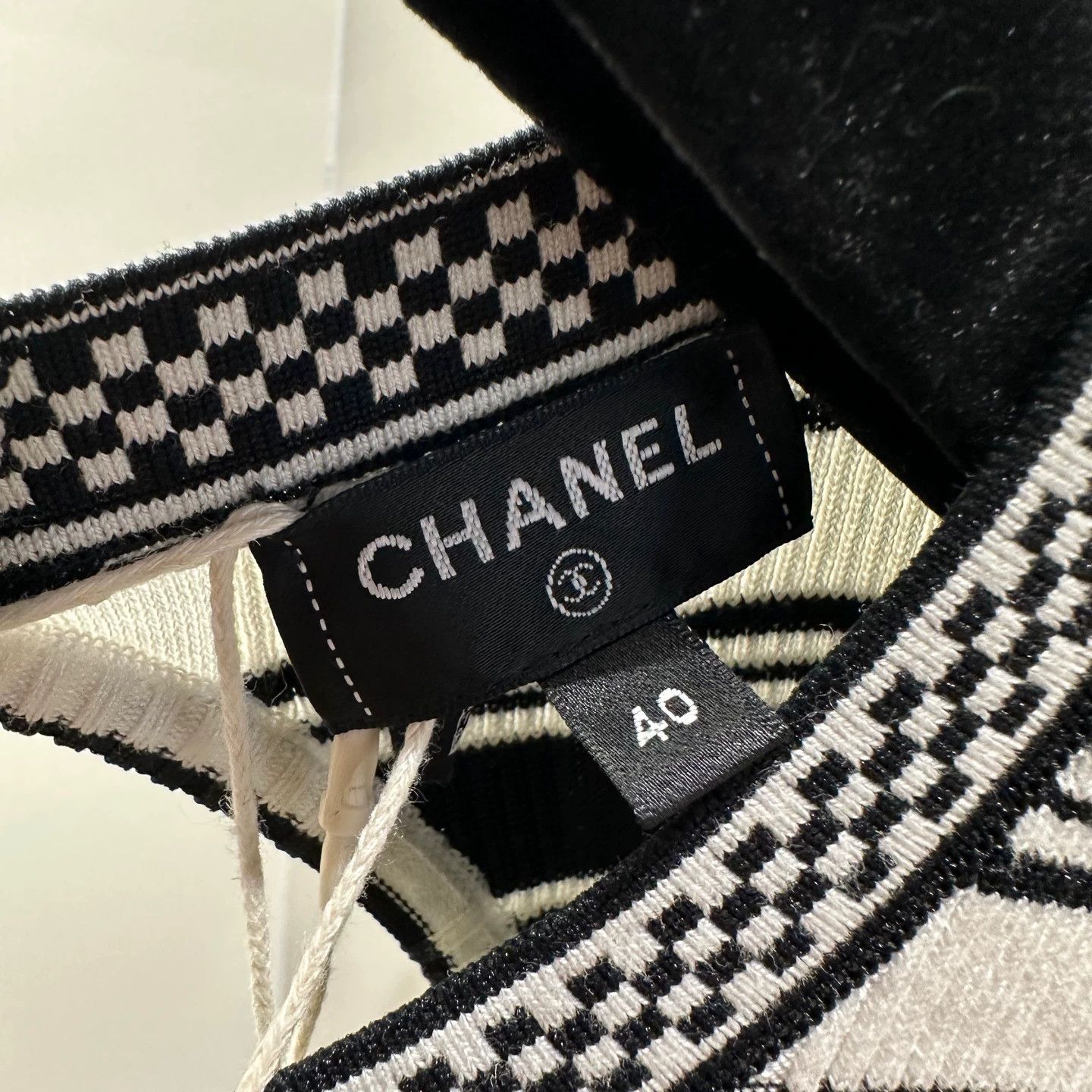 Chanel Chanel 23C Striped Backless Slogan Lettering SS Cotton 40 Size M / US 6-8 / IT 42-44 - 3 Thumbnail