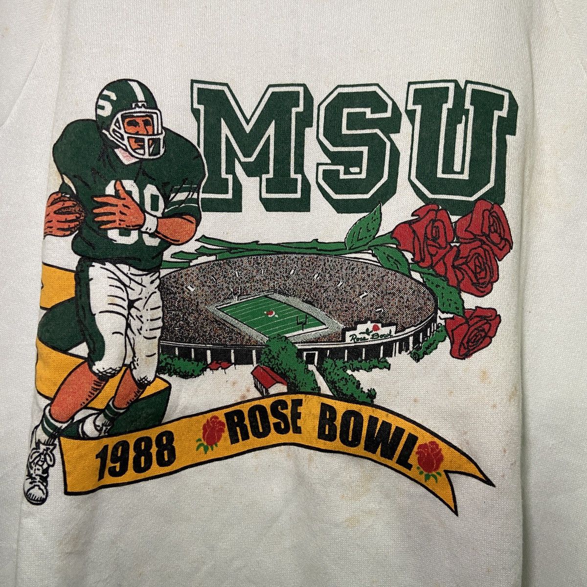NCAA × Vintage Vintage 1988 MSU Rose Bowl Football Sweatshirt XL Size US XL / EU 56 / 4 - 2 Thumbnail