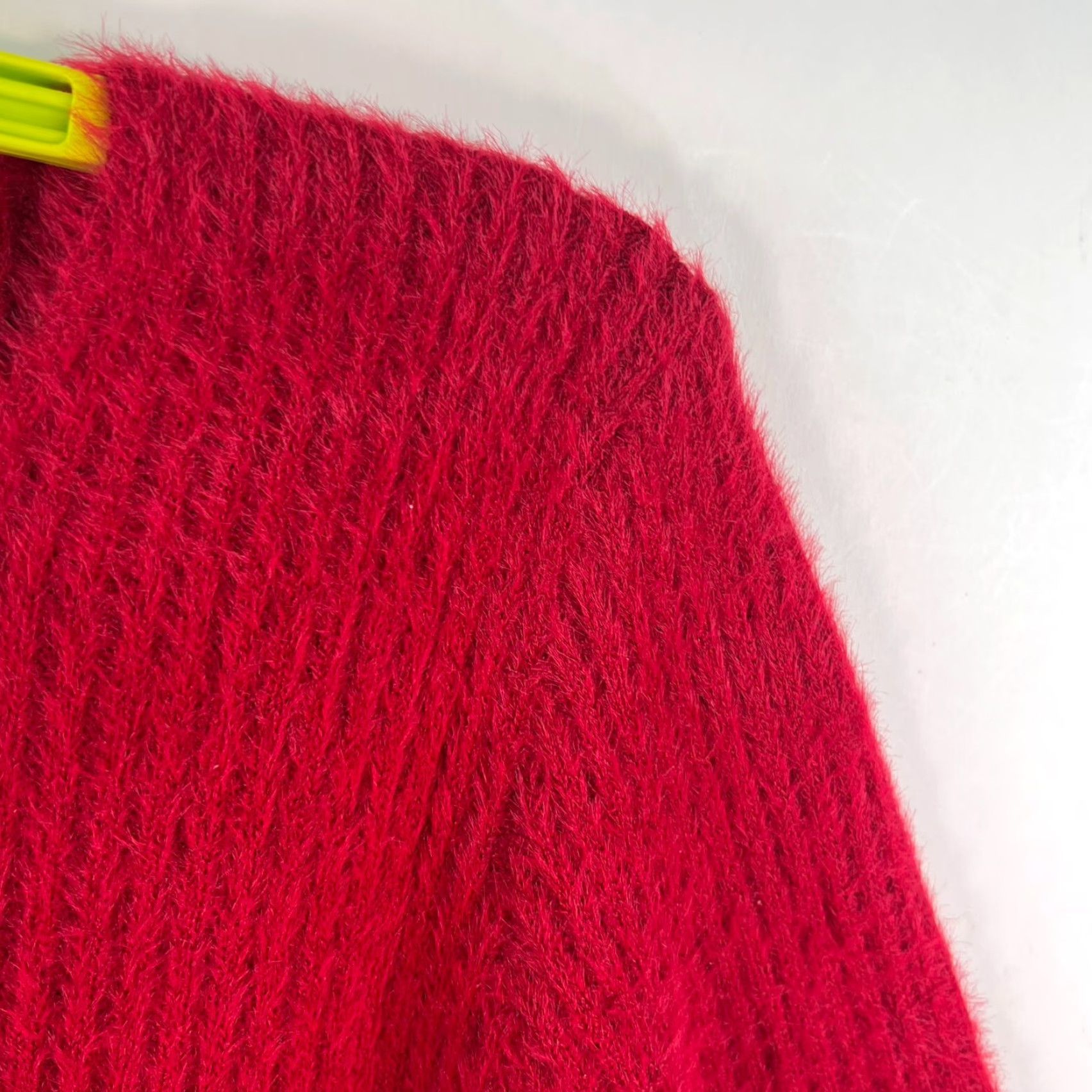 Vintage VINTAGE Women's Sweater Size L Red Heavy Knit Acrylic Nylon Pullover Fall Winter 90s Size L / US 10 / IT 46 - 3 Thumbnail