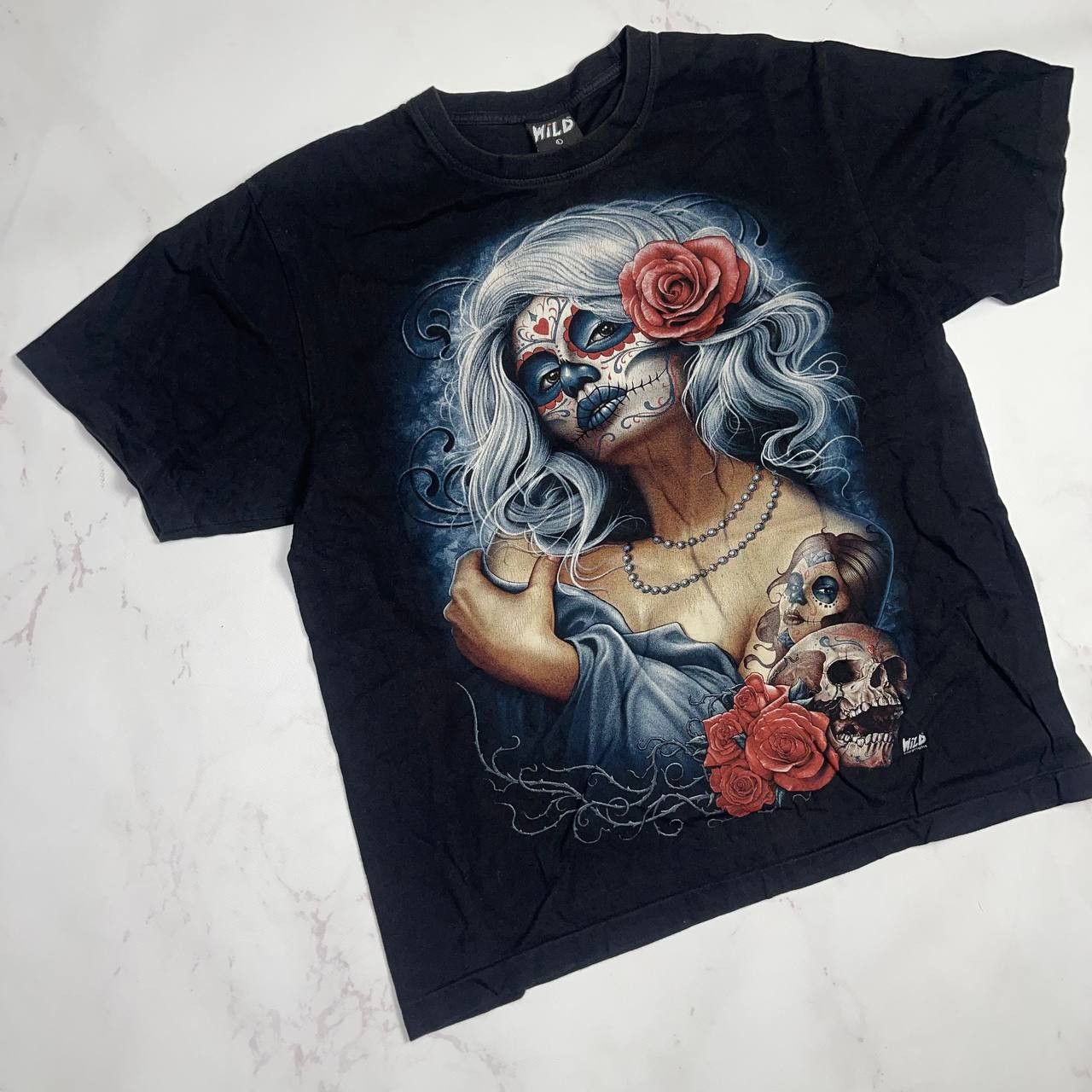 Vintage Streetwear × Vintage Wild Skulls Vintage T-Shirt L Size Size US L / EU 52-54 / 3 - 3 Thumbnail