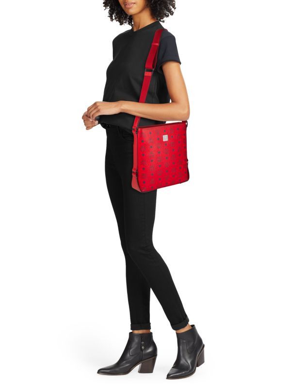 MCM o1mt1gz0225 Size: OS / Messenger Small Bag in Red Size ONE SIZE - 2 Thumbnail
