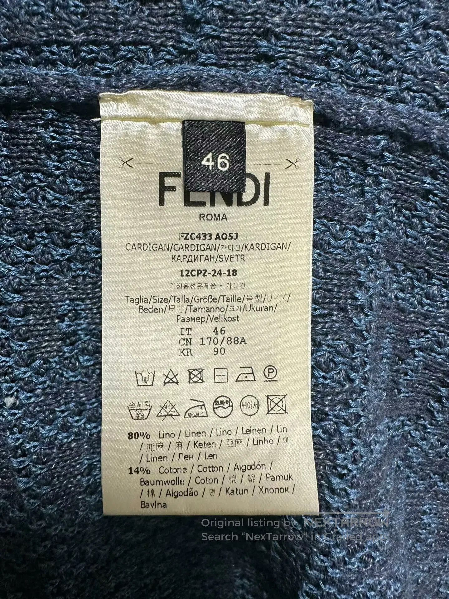 Fendi fendi ff hollow knit cardigan size 46. Size US S / EU 44-46 / 1 - 6 Thumbnail