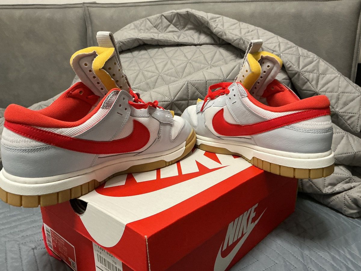 Nike Nike Air Dunk Jumbo - new with box - white/red - size 11.5 Size US 11.5 / EU 44-45 - 19 Thumbnail