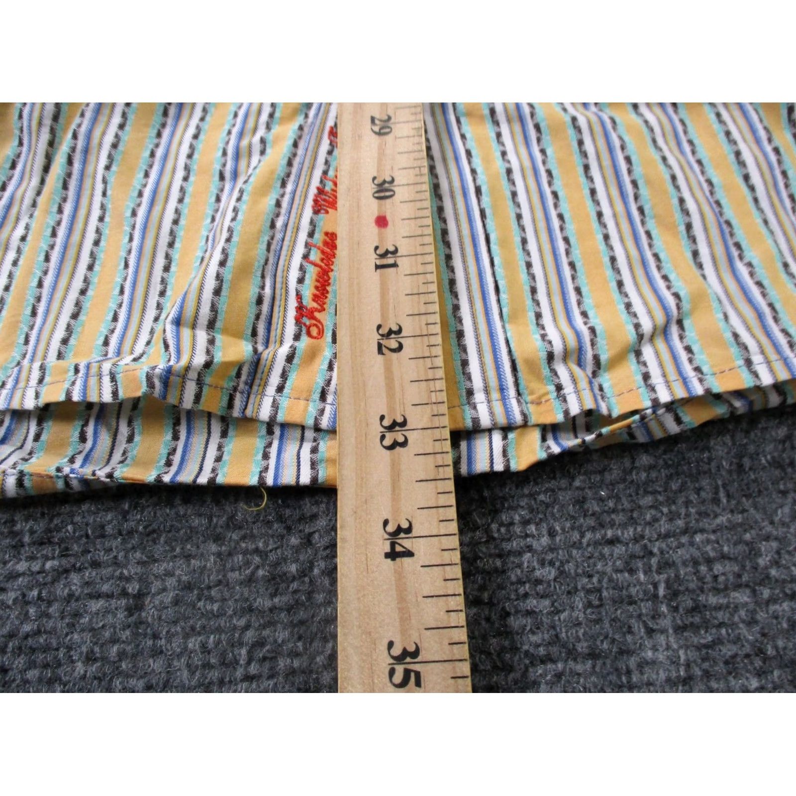 Robert Graham Robert Graham Shirt Mens 2XL Multicolor Striped Button-Up Collared Long Sleeve Casual Dress Size 48R - 4 Thumbnail
