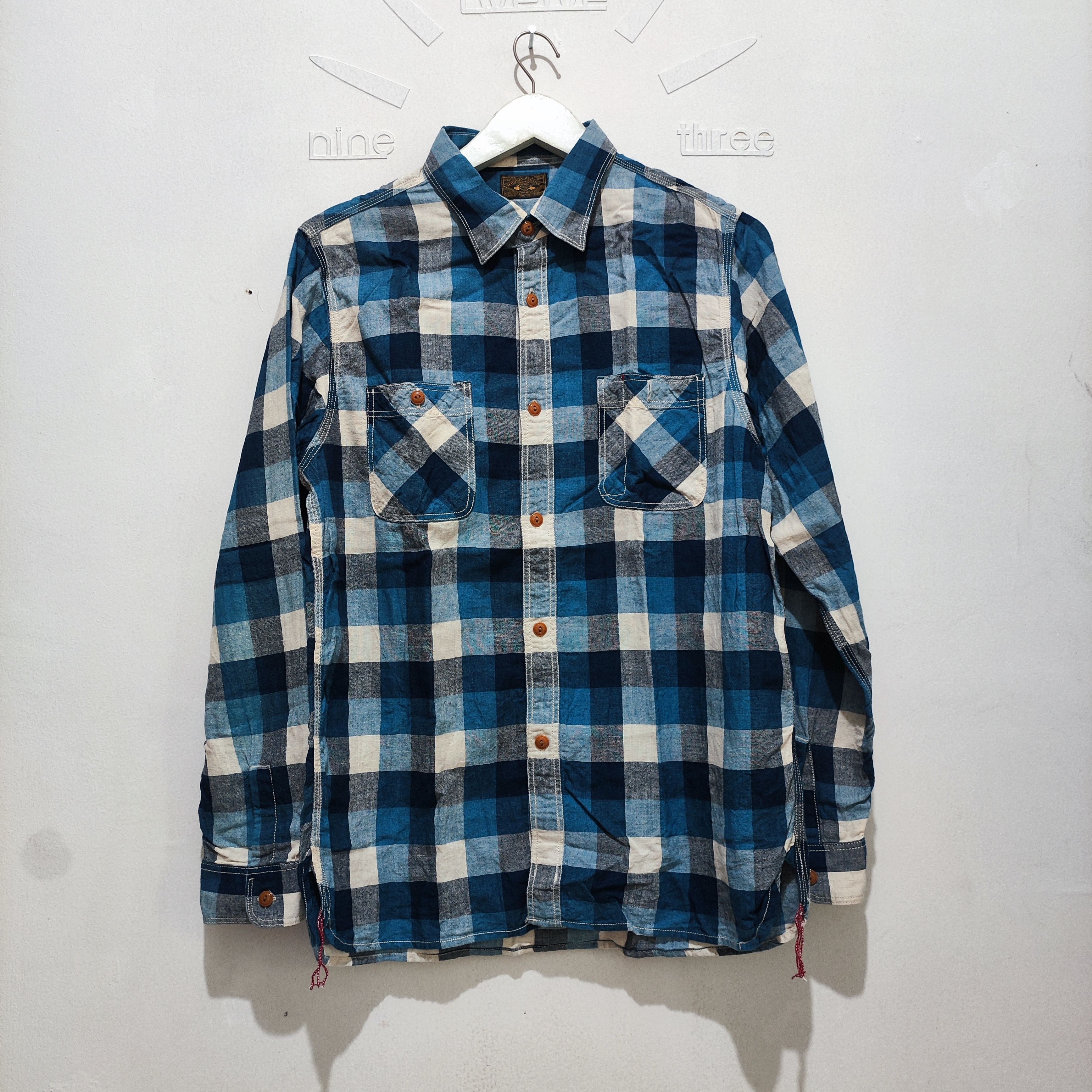 Vintage Vtg flannel chambray Size US L / EU 52-54 / 3 - 1 Thumbnail