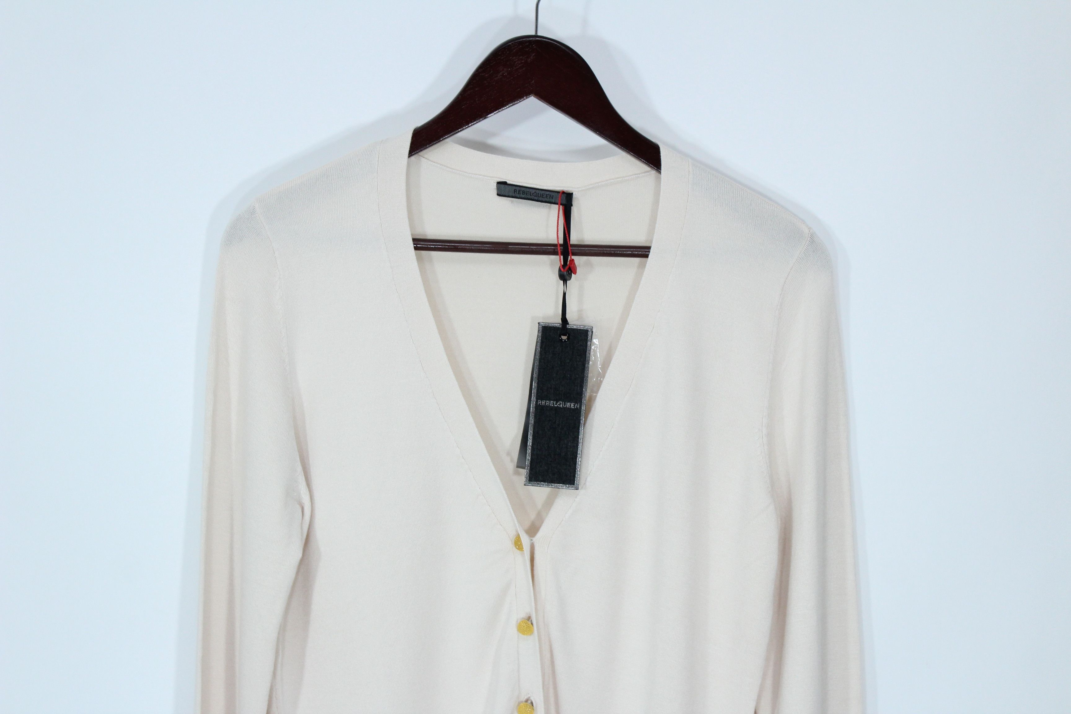 image of Rebel Queen Liu Jo Cardigan Sweater Size 46 Hype Authentic in White Smoke, Women's