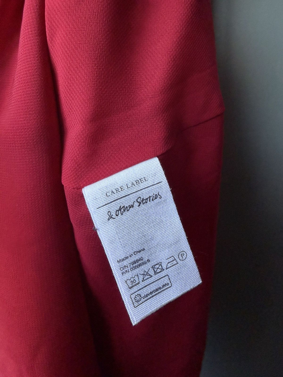 & Other Stories & Other Stories Red Romantic V-Neck Viscose Dress Size M / US 6-8 / IT 42-44 - 8 Thumbnail
