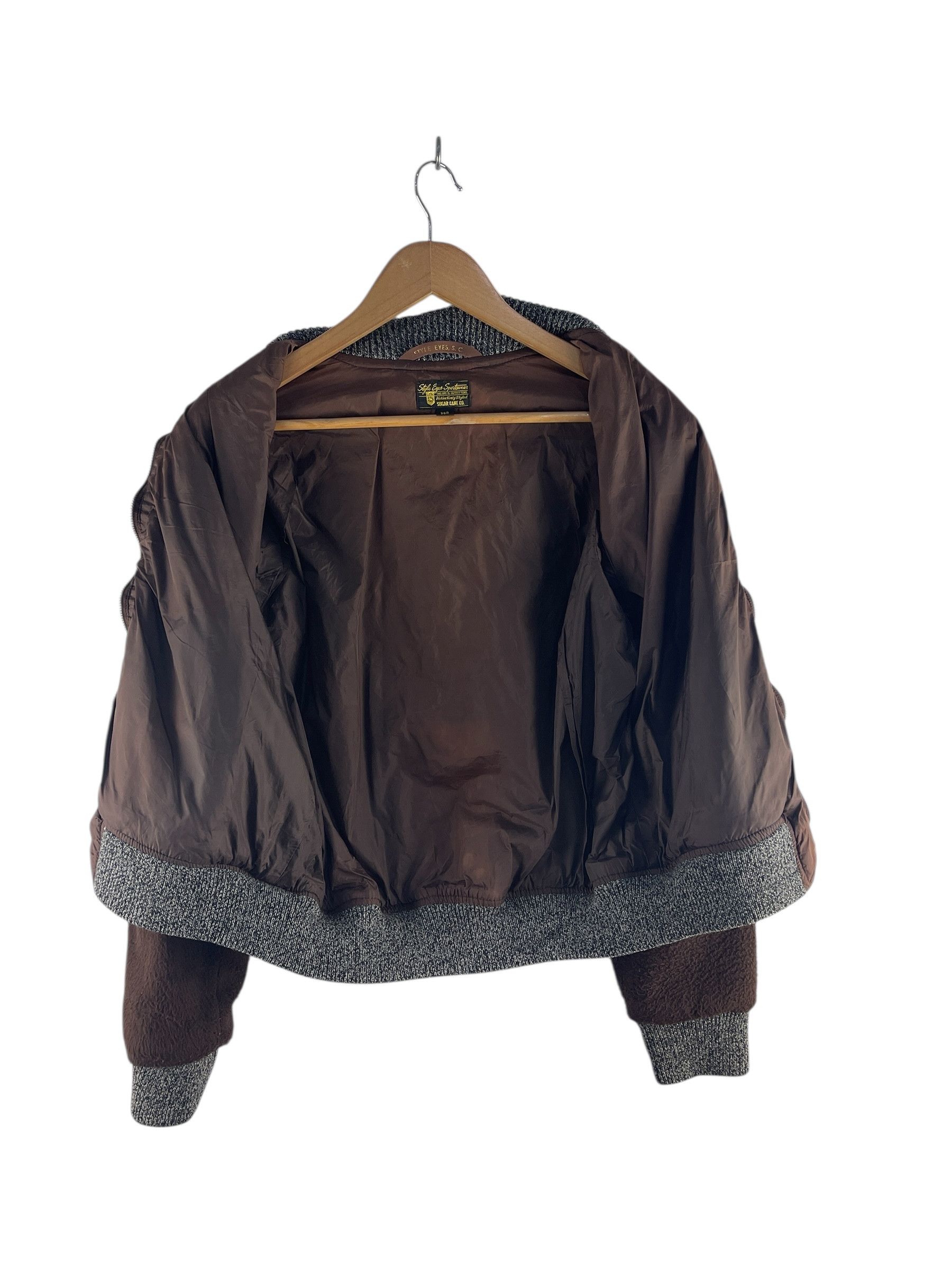 Sugar Cane Vintage Style Eyes Sugar Cane Fleece Bomber Jacket Size US M / EU 48-50 / 2 - 3 Thumbnail