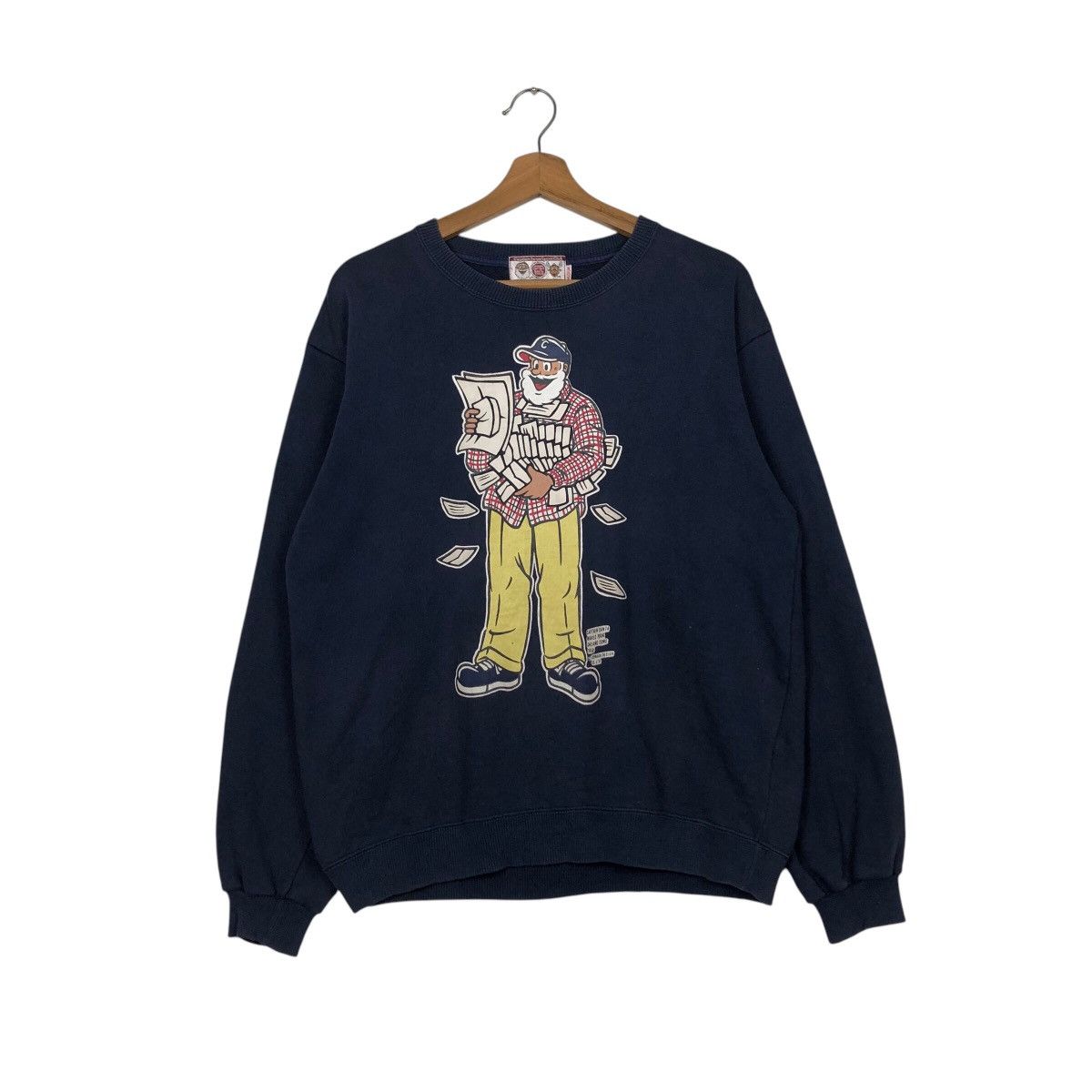 Hysteric Glamour 📌Vintage Captain Santa Sports Club Big Logo Sweatshirt Size US M / EU 48-50 / 2 - 2 Thumbnail