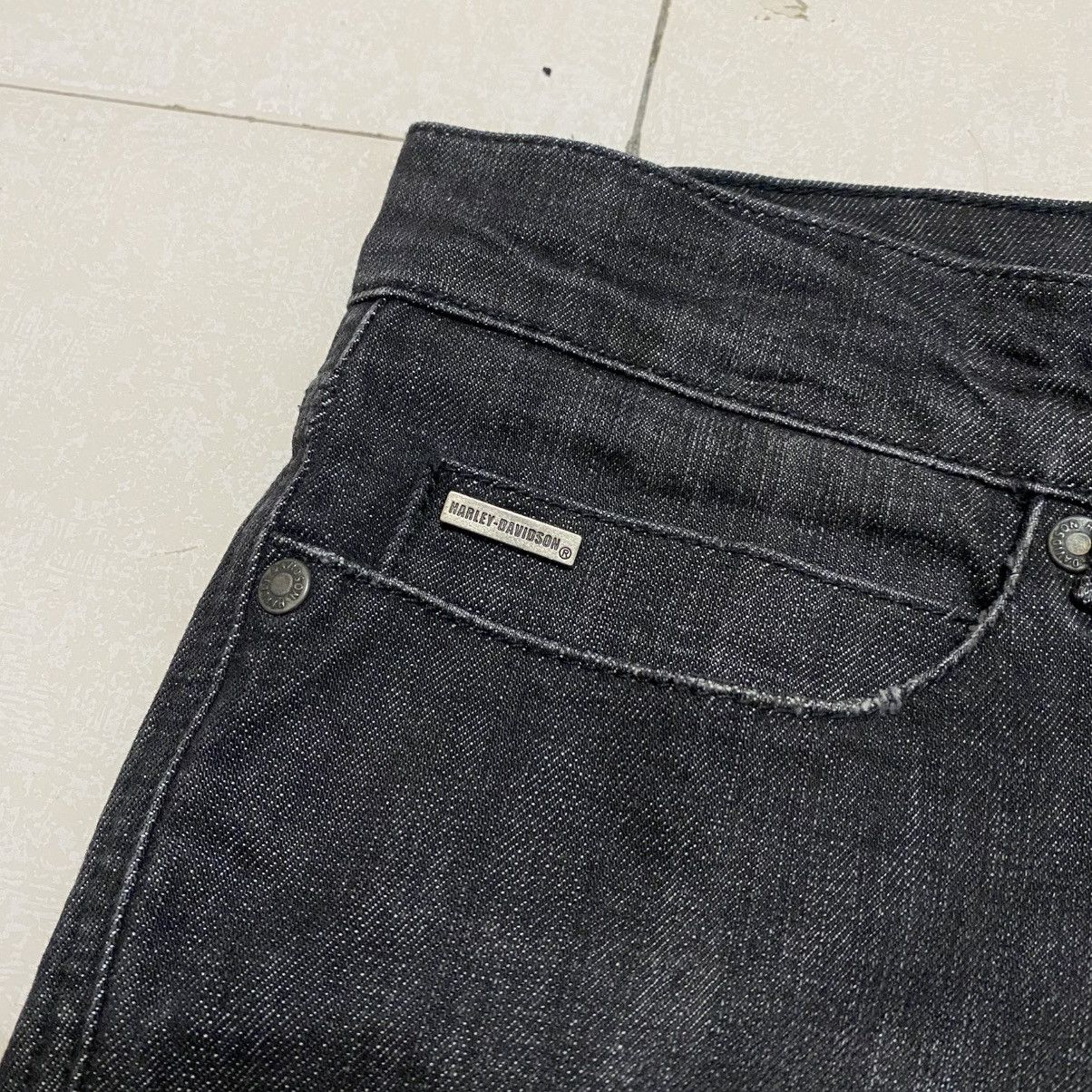 Harley Davidson Harley Davidson Black Denim Jeans Size US 31 - 4 Thumbnail