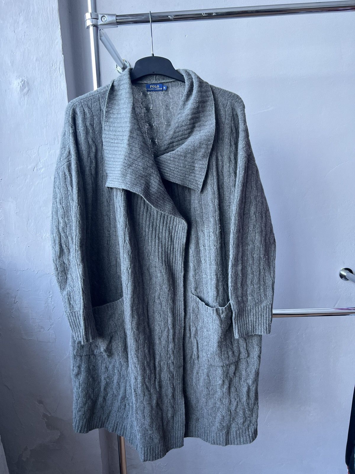 Polo Ralph Lauren POLO RALPH LAUREN WOOL/CASHMERE KNIT CABLE CARDIGAN LUX XL Size XL / US 12-14 / IT 48-50 - 3 Thumbnail