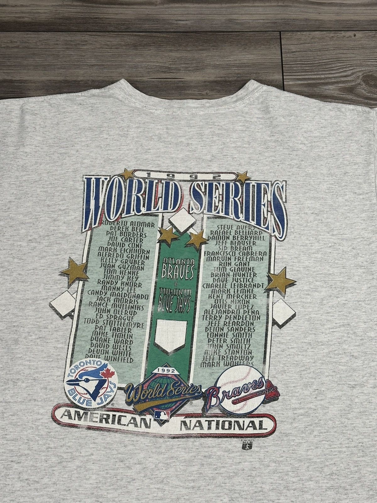 MLB Vintage Blue Jays vs Atlanta Braves World Series Salem T Size US XL / EU 56 / 4 - 4 Thumbnail