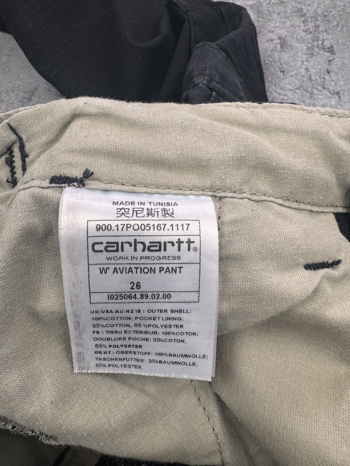 Carhartt Carhartt WIP Men Aviation Cargo Pants Black Size 26 Size US 26 / EU 42 - 10 Thumbnail