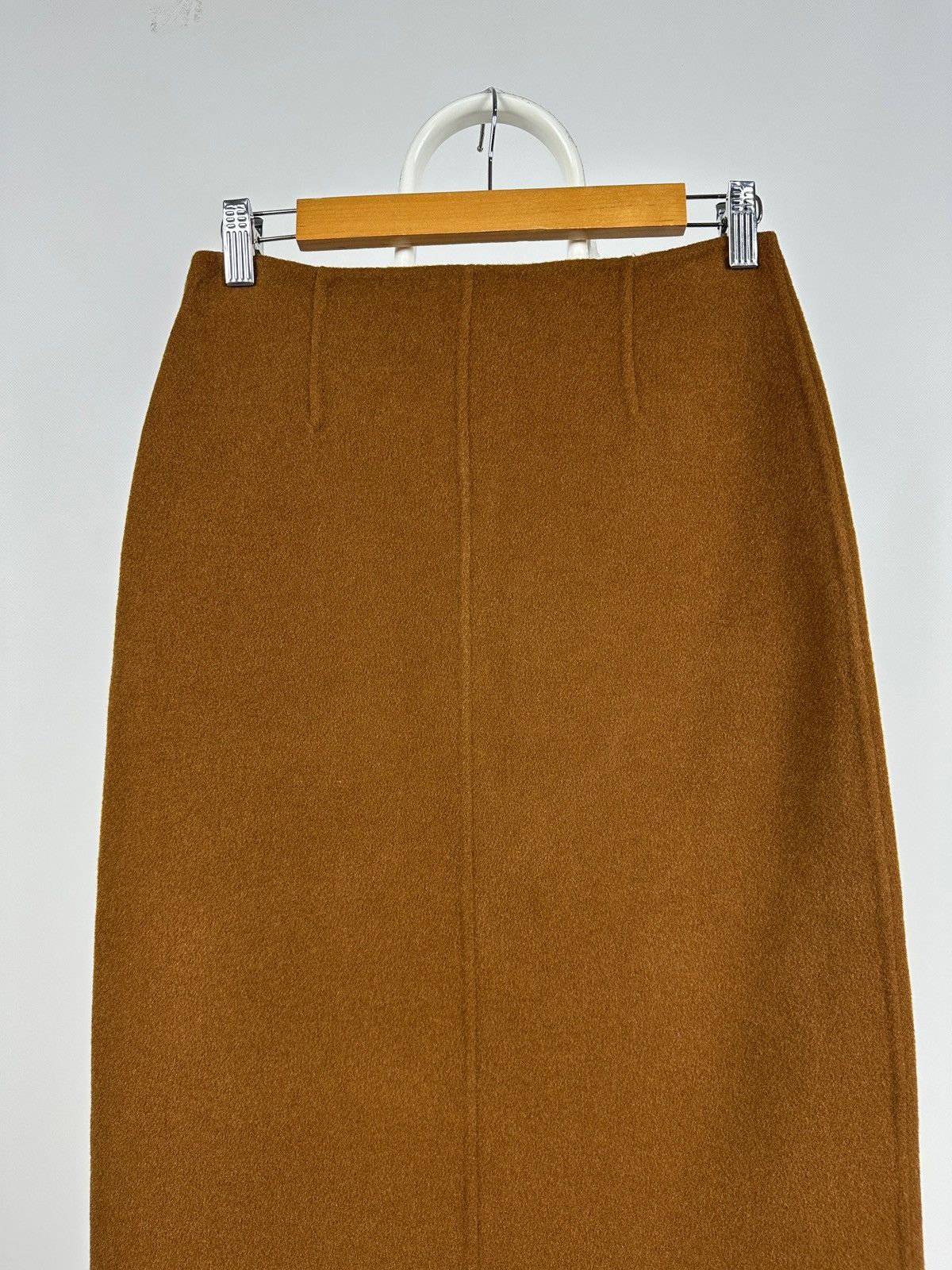 Sezane Sezane Eloane Mustard Wool Midi Skirt Size 26" / US 2 / IT 38 - 8 Thumbnail