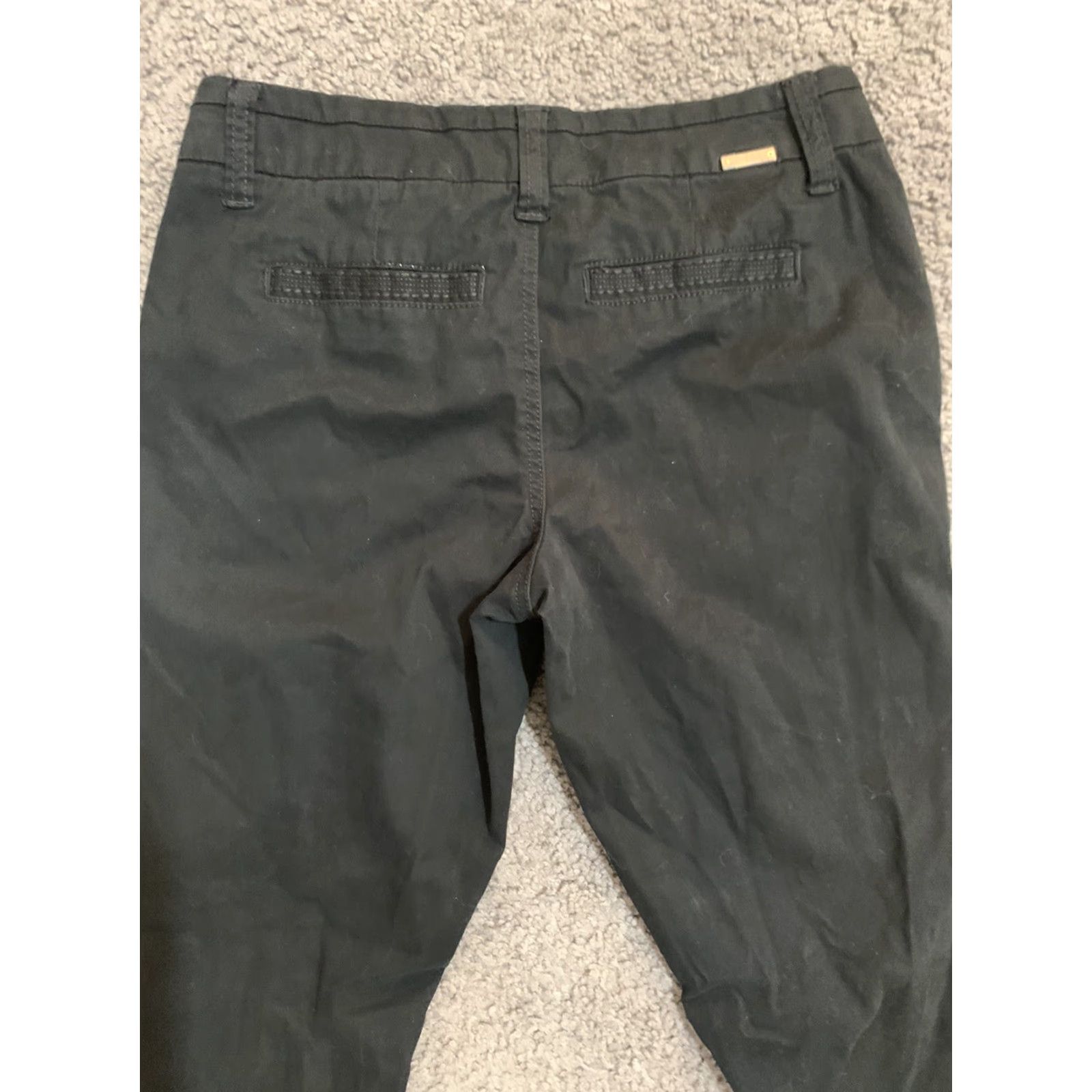 BKE BKE Women Pants Adult Women 27W Black Flat Front Cropped Ankle Buckle Casual Size 27" / US 4 / IT 40 - 2 Thumbnail