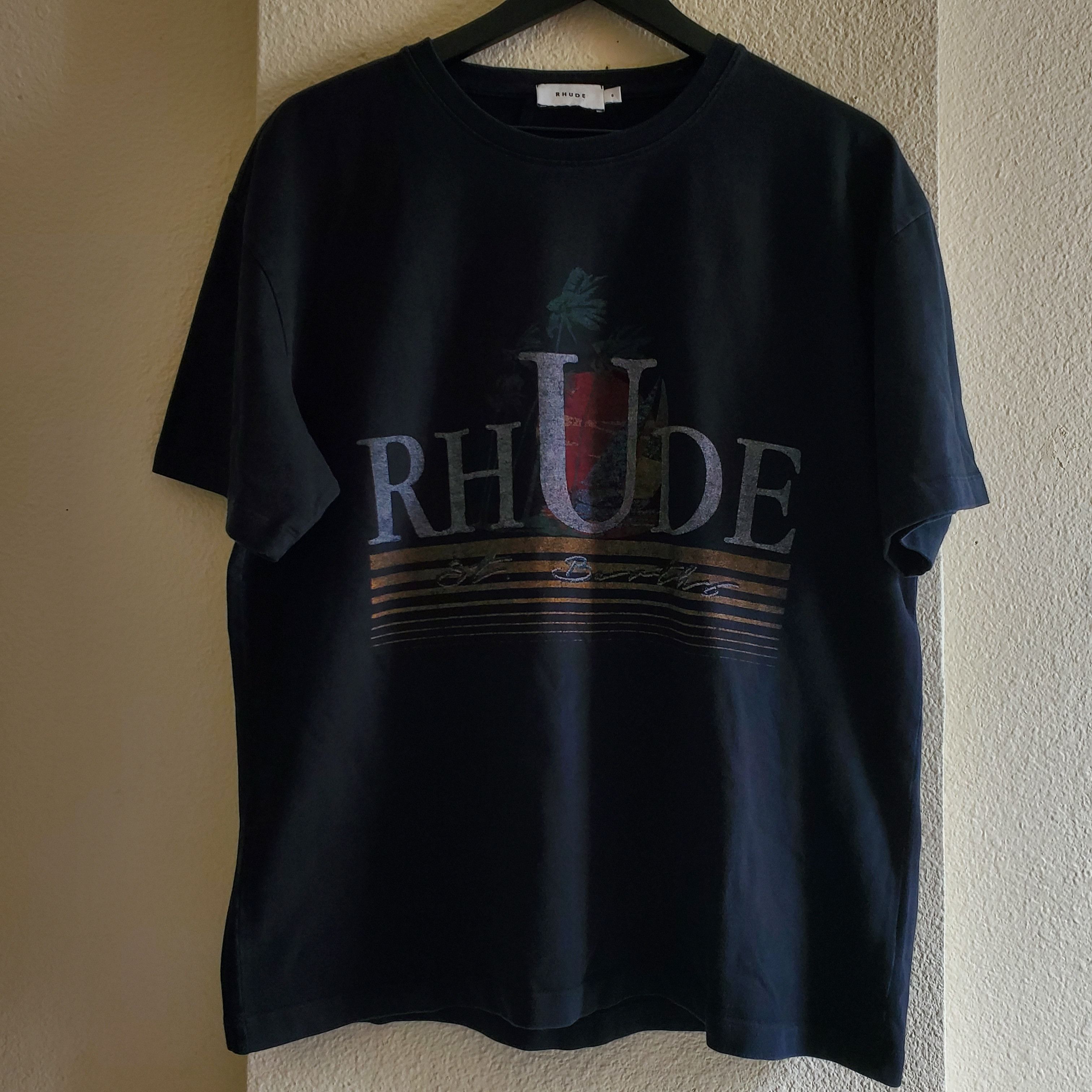 Image of Rhude St. Barths T-Shirt in Black, Men's (Size Small)