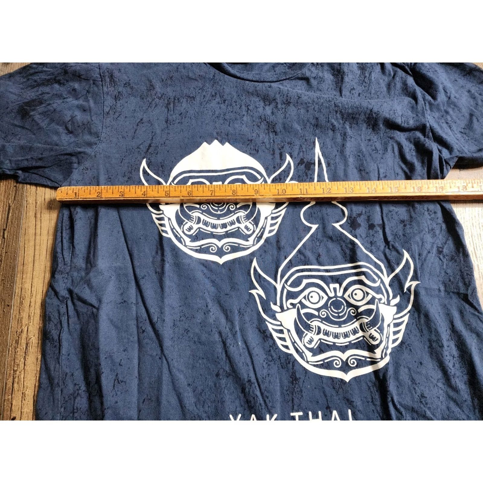 Vintage BATTAB Bangkok Mens M T-Shirt Yaksha Mask Blue Crew Neck Short Sleeve Size US M / EU 48-50 / 2 - 3 Thumbnail