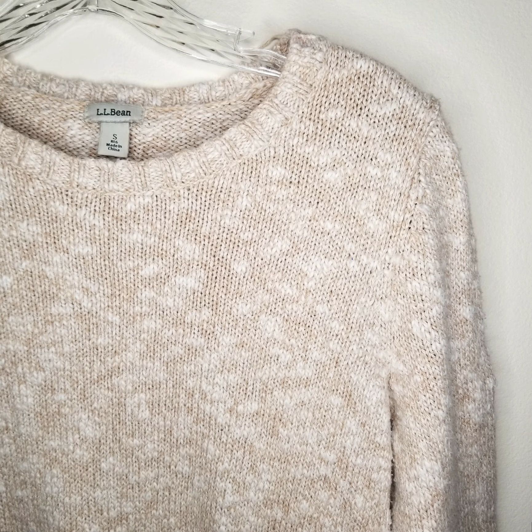 Vintage L.L. Bean Women's Beige Pullover Sweater Long Sleeve Size S Size S / US 4 / IT 40 - 2 Thumbnail