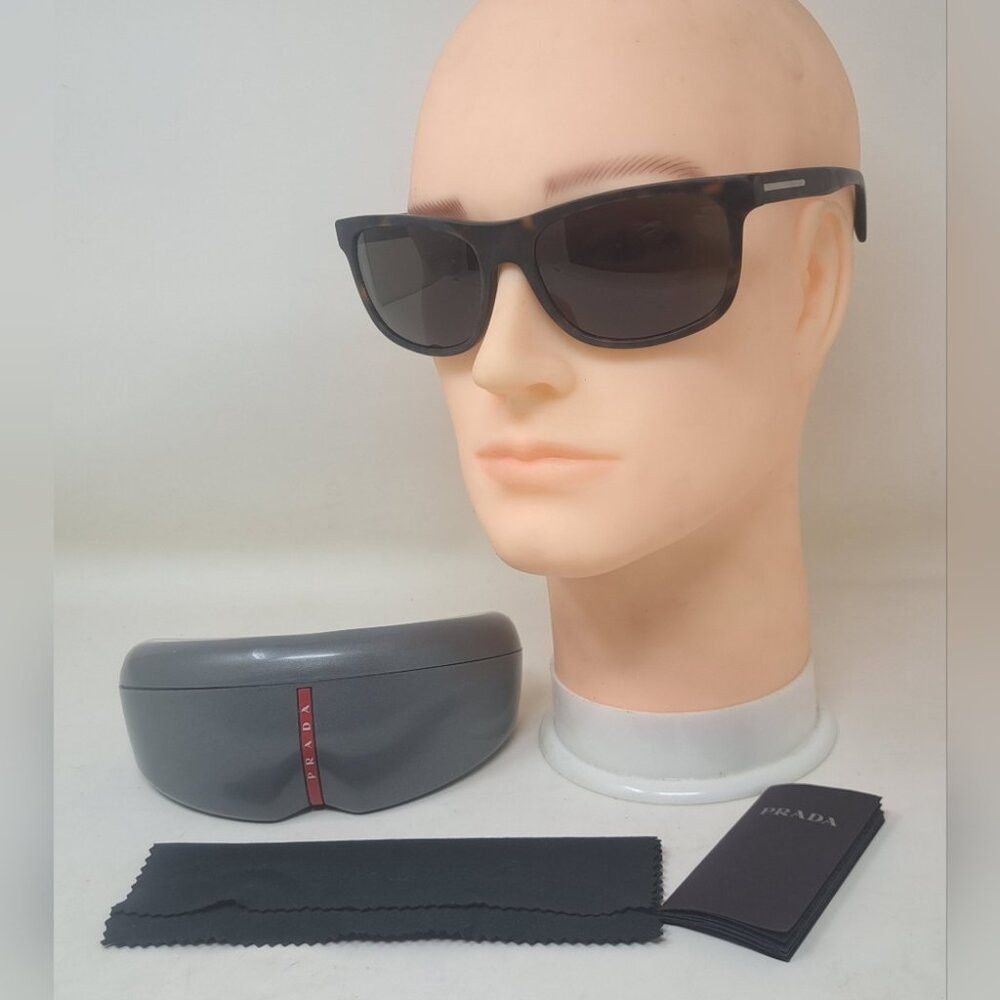 Prada NEW Prada Men's Sunglasses SPR 15R Dark Matte Havana Brown Size ONE SIZE - 1 Thumbnail