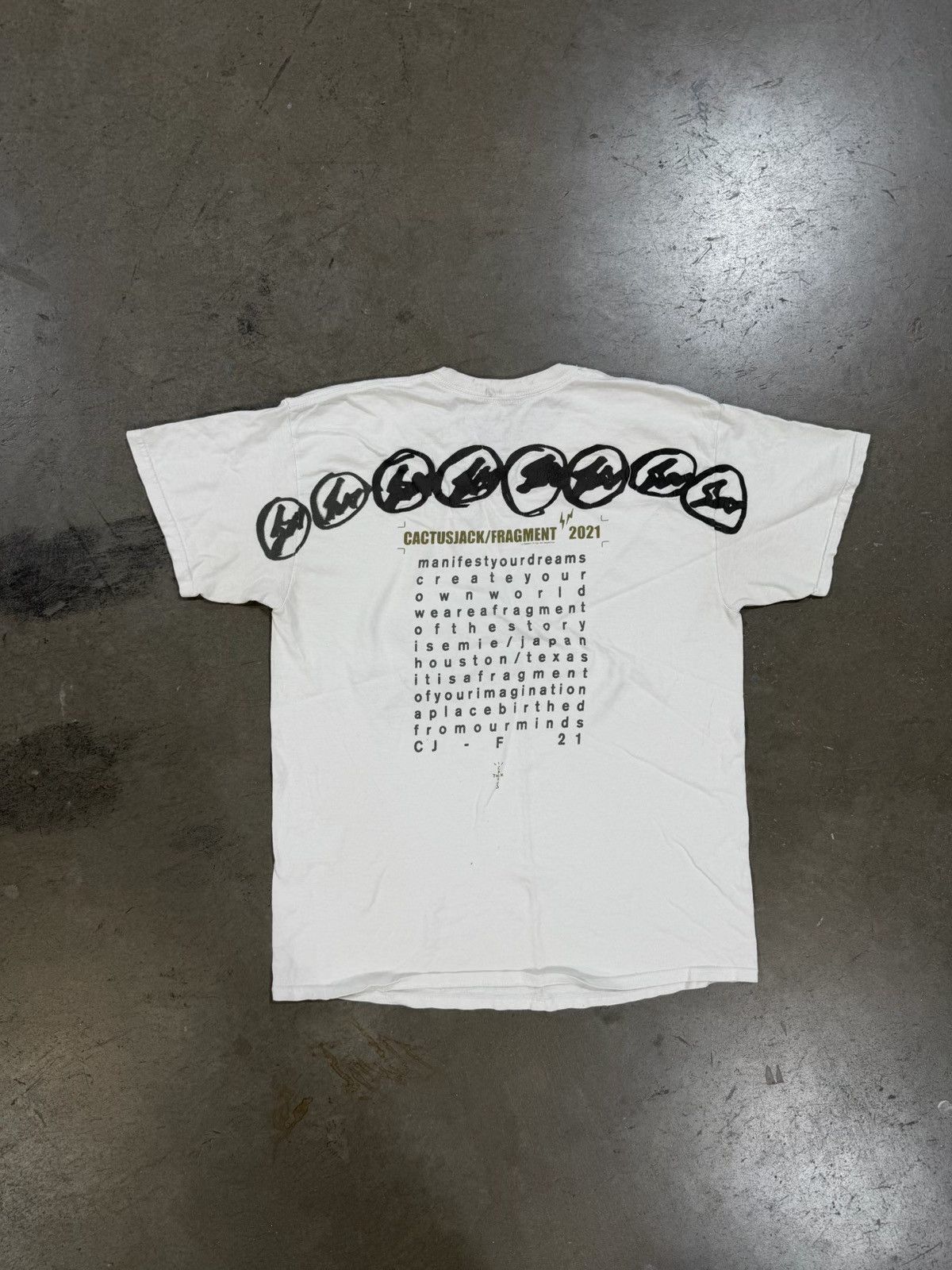 Travis Scott Cactus Jack x Fragment Manifest Tee Size US M / EU 48-50 / 2 - 3 Thumbnail