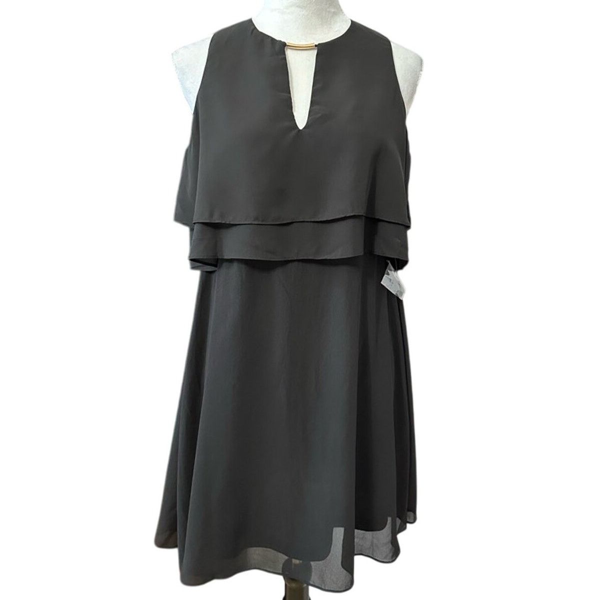 Other Tash + Sophie Popover Blouson Dress Black Lined Sleeveless S Size S / US 4 / IT 40 - 1 Thumbnail