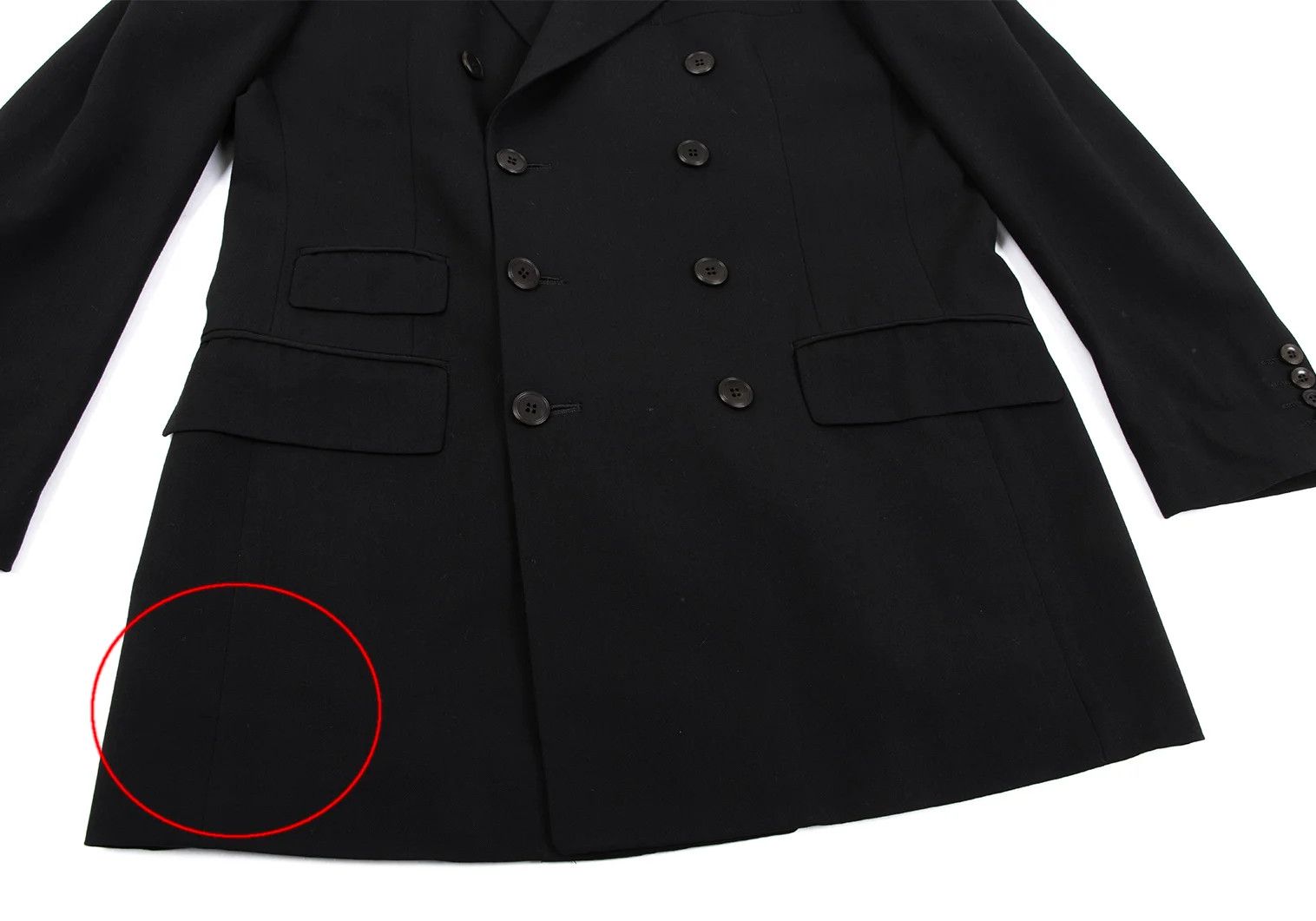 Jean Paul Gaultier Wool Rayon Double-Breasted Jacket in Black, Size 48M Size US M / EU 48-50 / 2 - 8 Thumbnail
