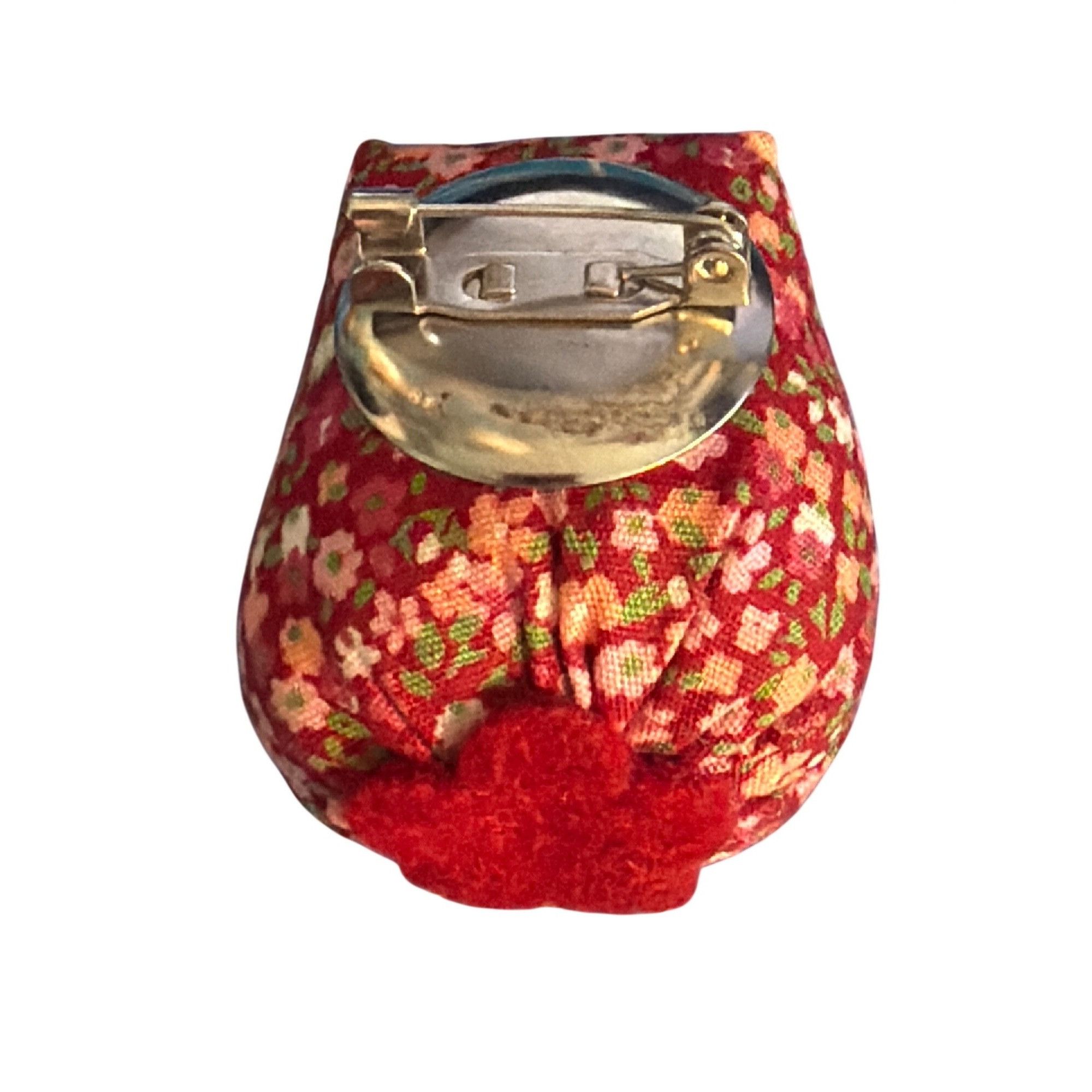 Handmade Vintage Handmade Floral Fabric Plush Pin Brooch Bead Eyes 1. Size ONE SIZE - 3 Thumbnail