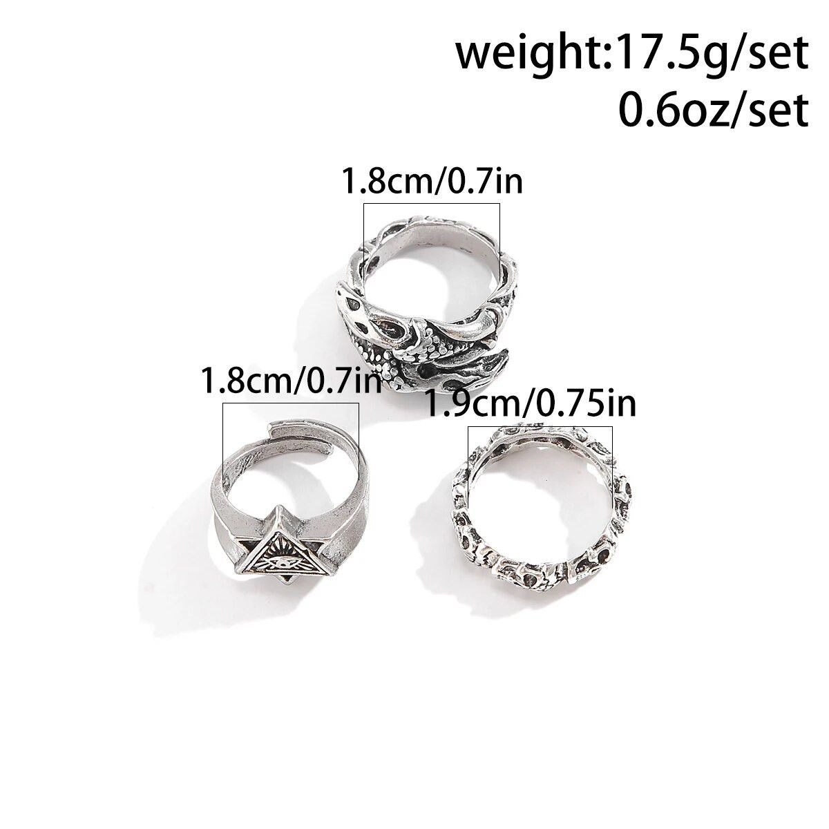 Other Vintage Finger Ring Accessories 3 pieces Size ONE SIZE - 4 Thumbnail