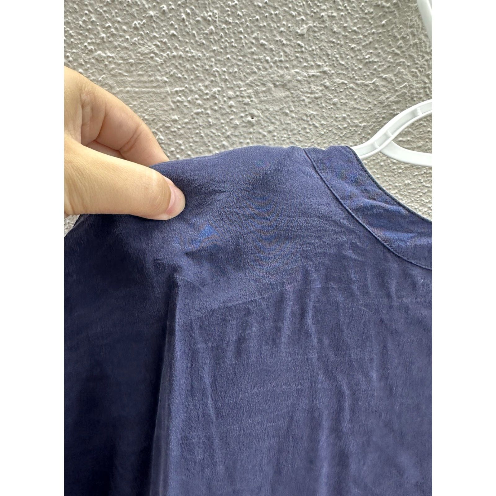 Vintage VINTAGE Valerie Stevens Womens Blouse Blue Silk Short Sleeve Button-Up Back VTG Size 8P Petites Womens Regular 80s 90s Classic Sportswear Shirt Size M / US 6-8 / IT 42-44 - 3 Thumbnail