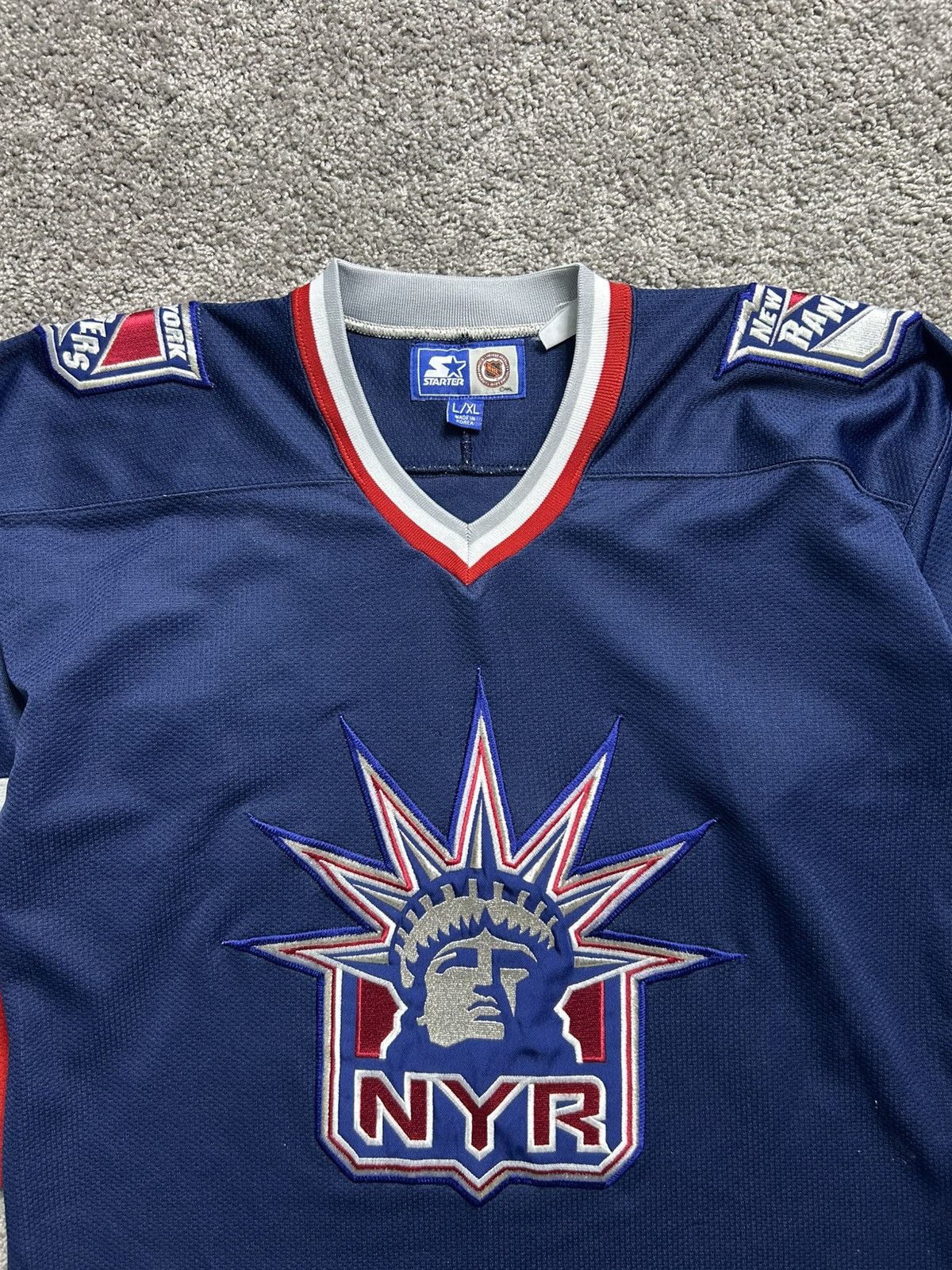 NHL Vintage 70s Starter New York Rangers Gretzky Hockey Jersey Size US XL / EU 56 / 4 - 6 Thumbnail