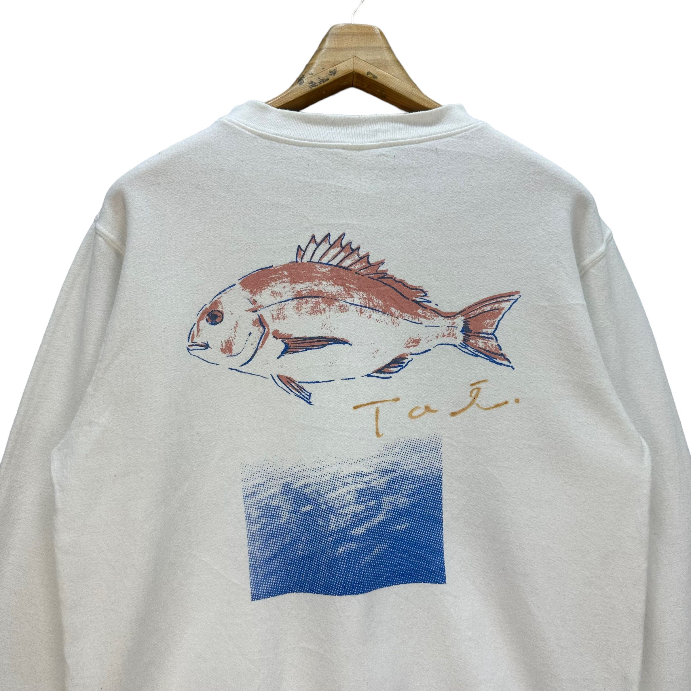 Gildan SALOMON FISH GRAPHIC SWEATSHIRT #8130-204 Size US M / EU 48-50 / 2 - 2 Thumbnail