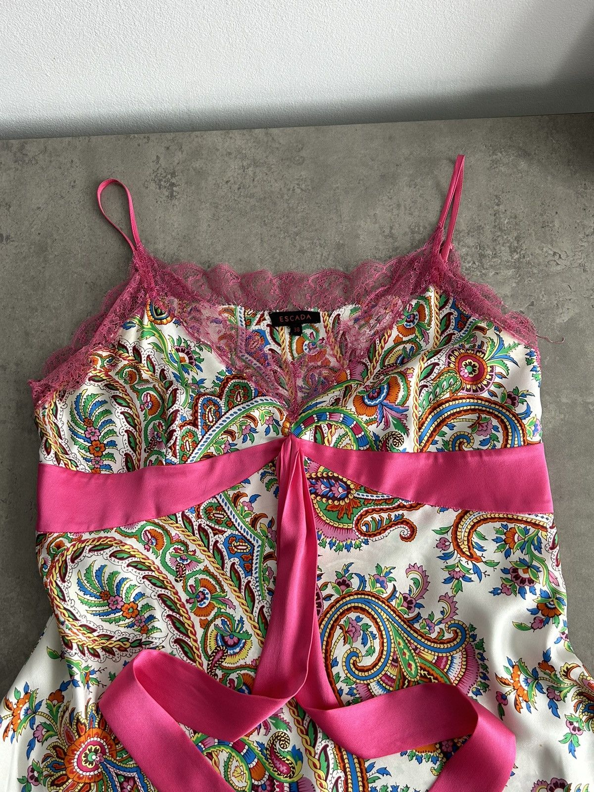 Escada Escada Vintage Silk Floral Lace Top Size XS / US 0-2 / IT 36-38 - 6 Thumbnail