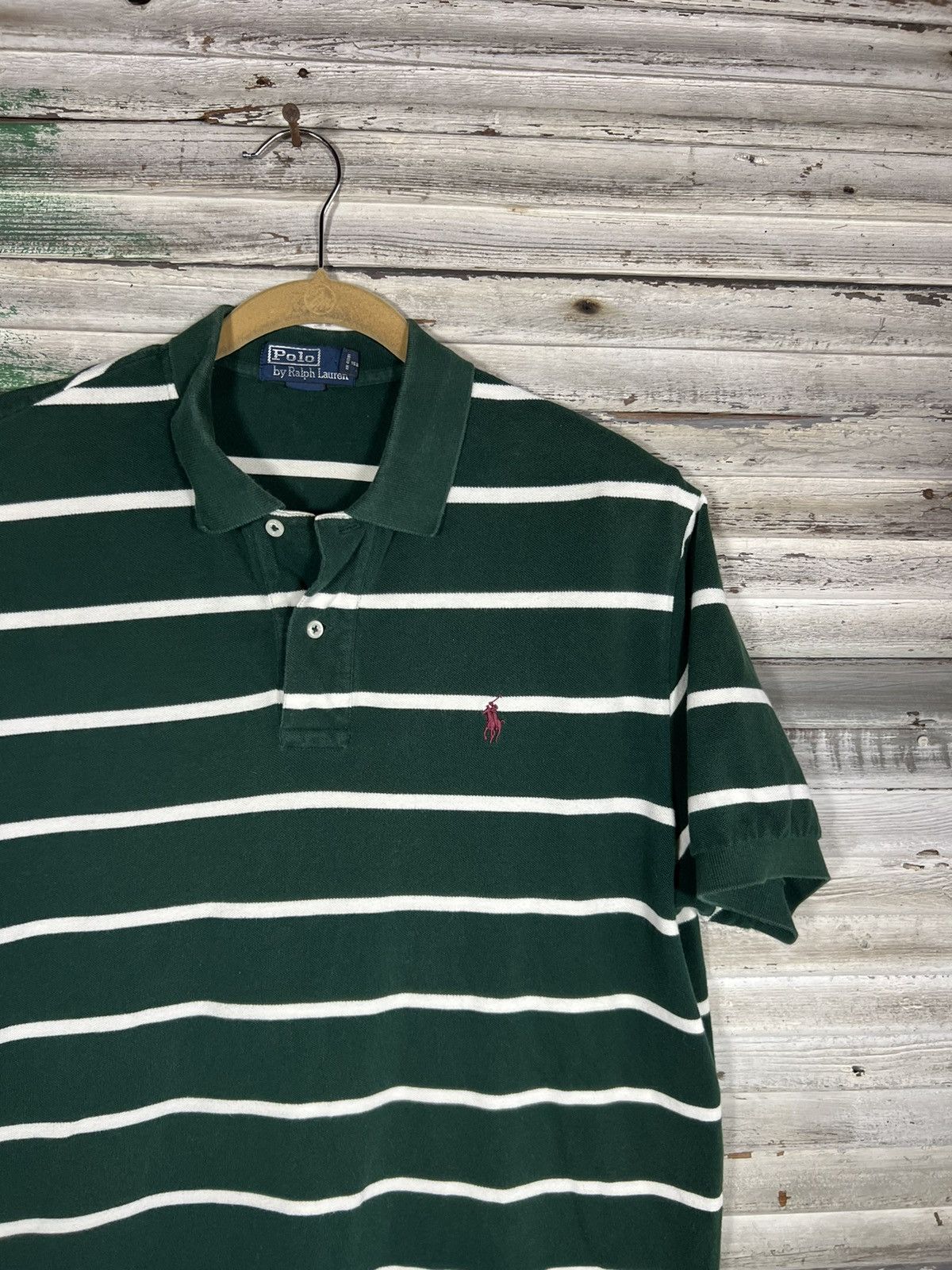 Polo Ralph Lauren Vintage Polo Ralph Lauren Striped Polo Size US L / EU 52-54 / 3 - 3 Thumbnail