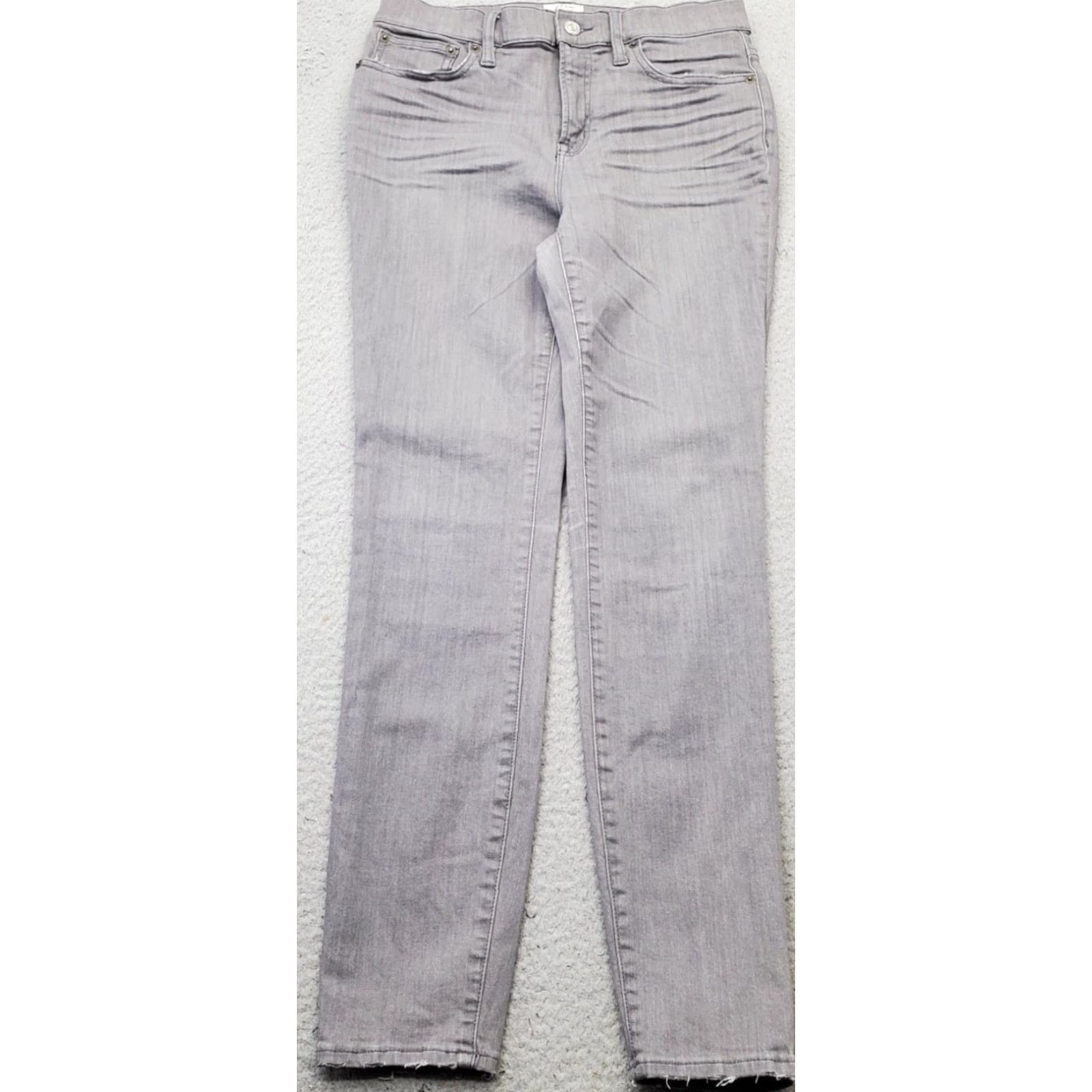 J.Crew J.CREW Lookout Skinny Jeans Womens 29 Gray Denim Stretch Flat Front High-Rise Size 29 Womens Size 29" - 2 Thumbnail