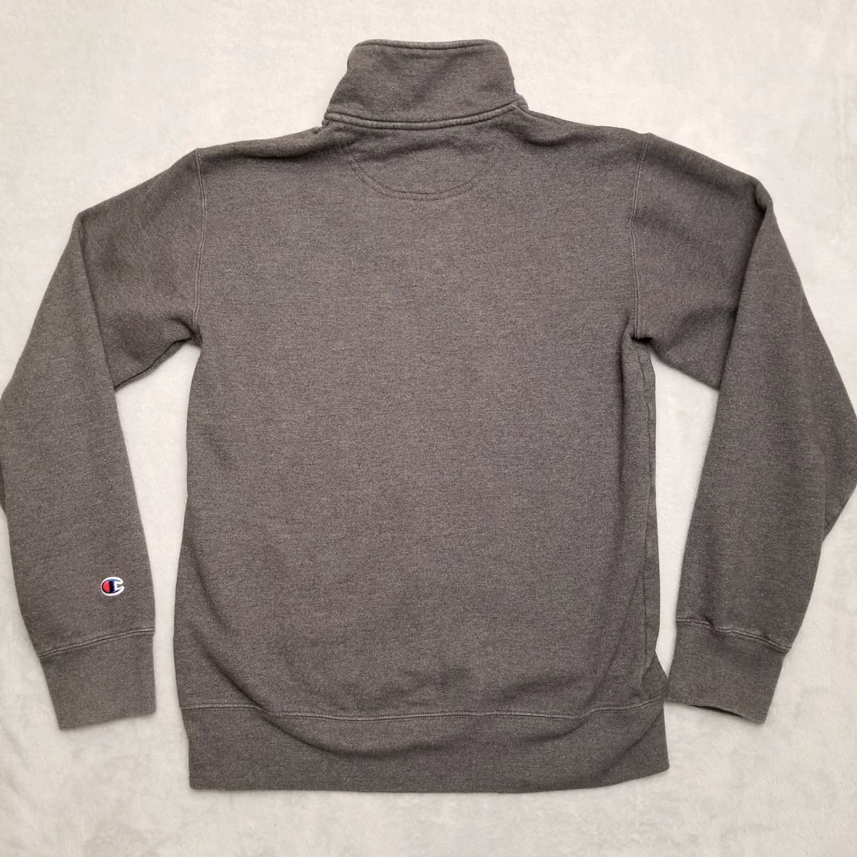 Champion VINTAGE Champion Sweater Mens Small Gray Quarter Zip Cotton Blend Pullover RCBC Logo Size US S / EU 44-46 / 1 - 7 Thumbnail
