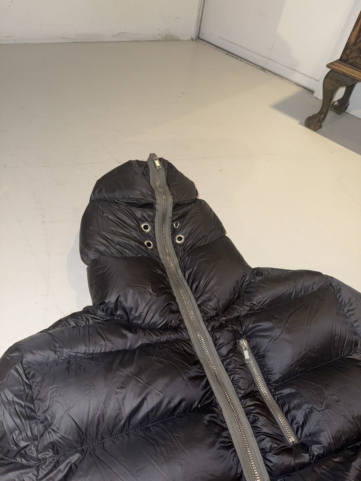 Rick Owens × Rick Owens Drkshdw Rick Owens • Black Jumbo Gimp Down Coat Size US M / EU 48-50 / 2 - 9 Thumbnail