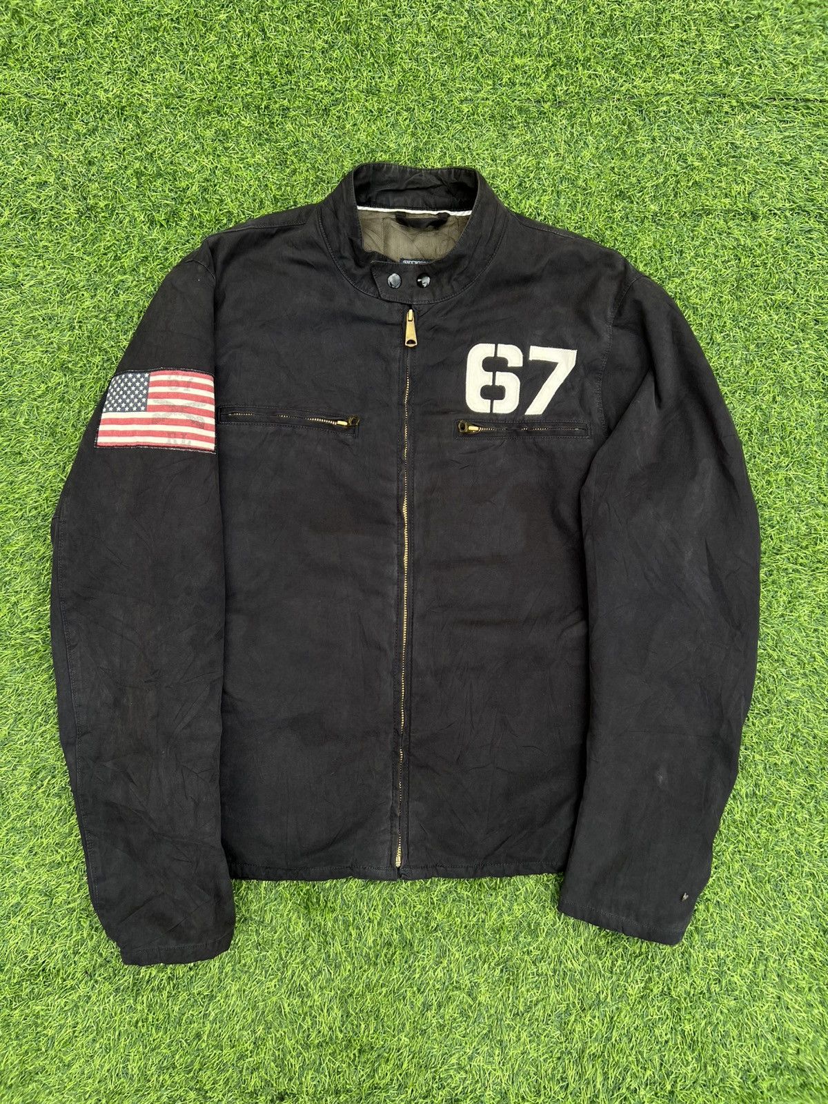 Polo Ralph Lauren Polo Jeans Co. Ralph Lauren "67" Patched Moto Jacket -XL Size US XL / EU 56 / 4 - 1 Thumbnail
